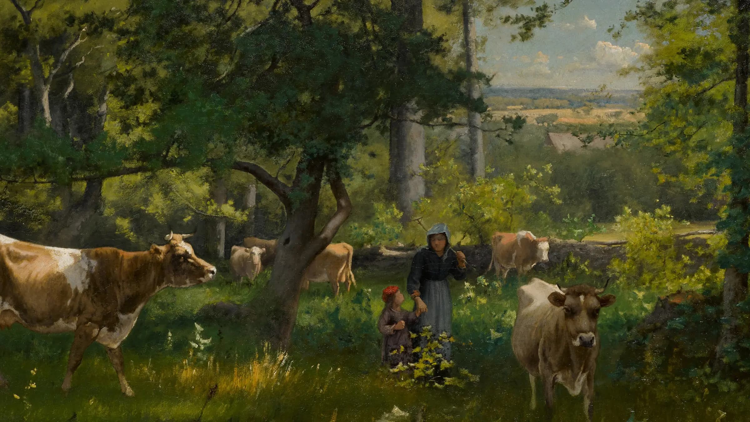 A Summer Morning, landscape painting by George Inness (1882).