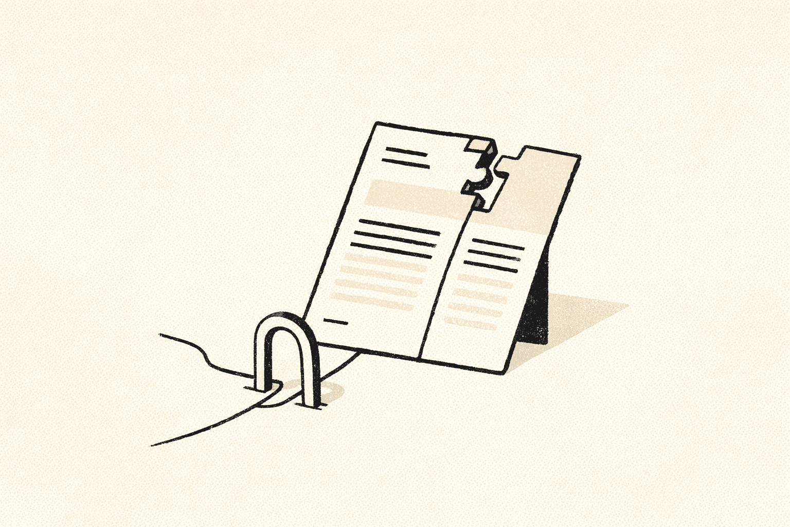 Editorial illustration for Specs That Hold Up in Review. A lot of agentic coding fails before code is written. The weak point is often the spec.