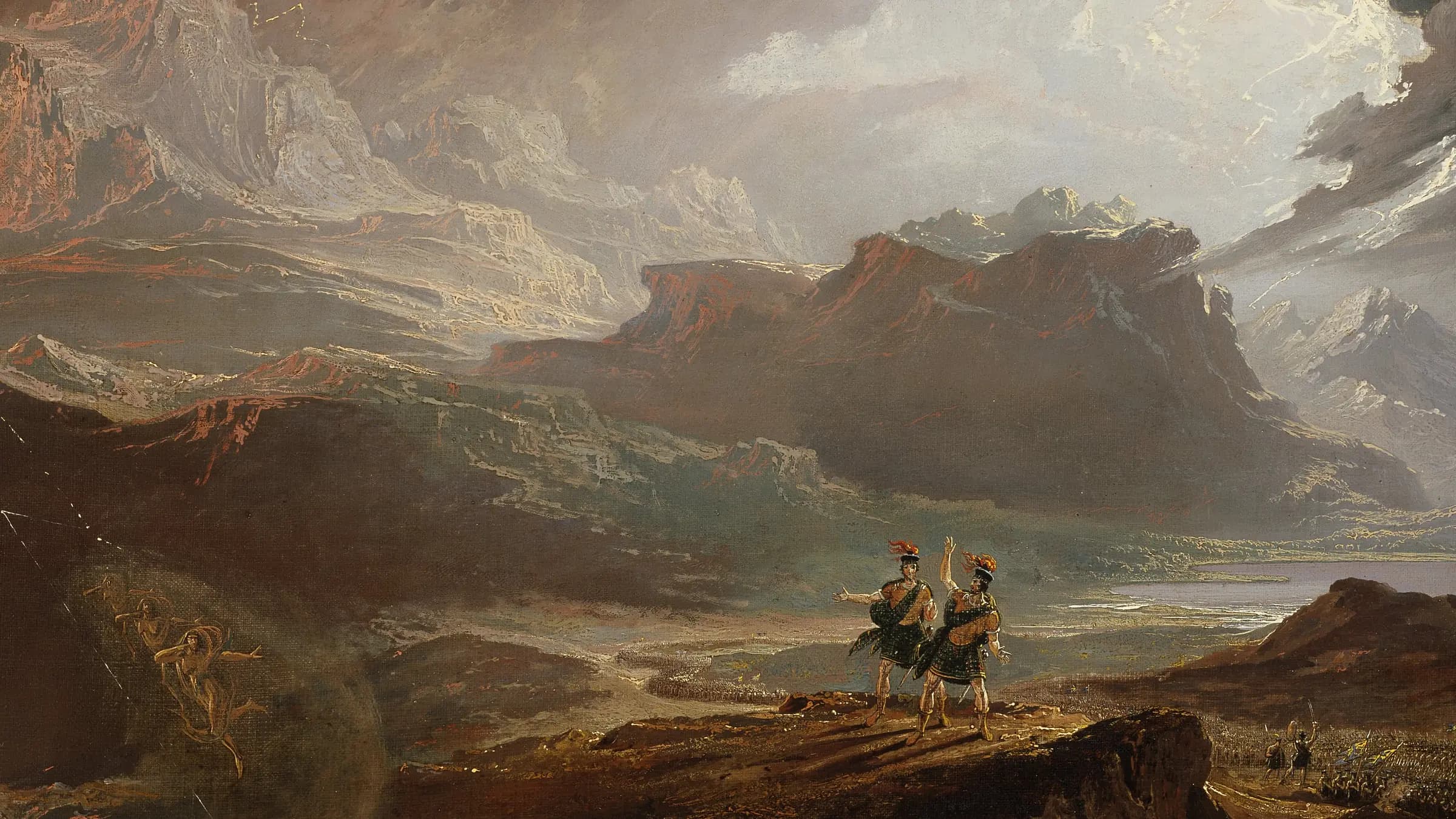 Macbeth, landscape painting by John Martin (1820).