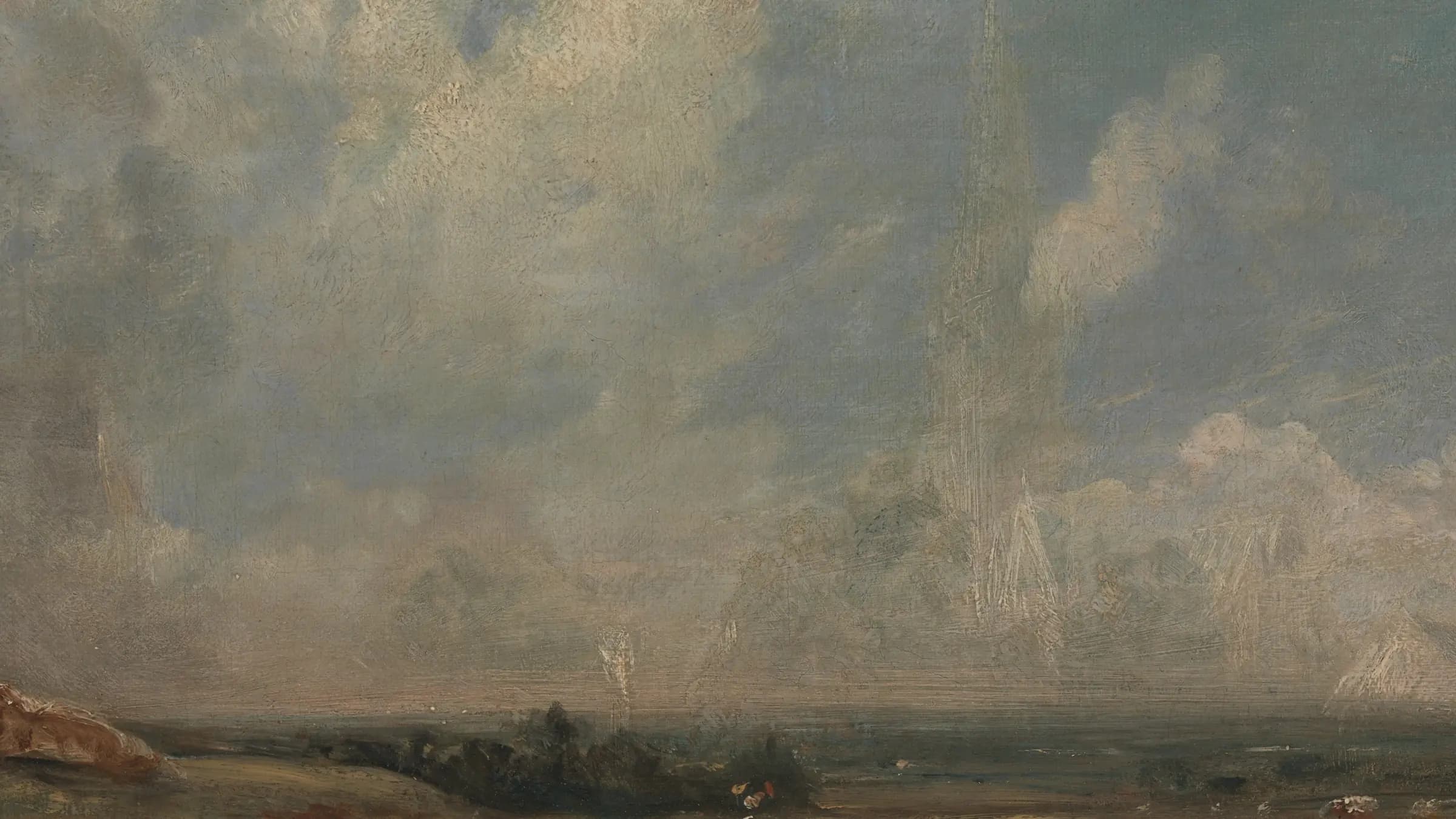 A View from Hampstead Heath (?), landscape painting by John Constable (1825).