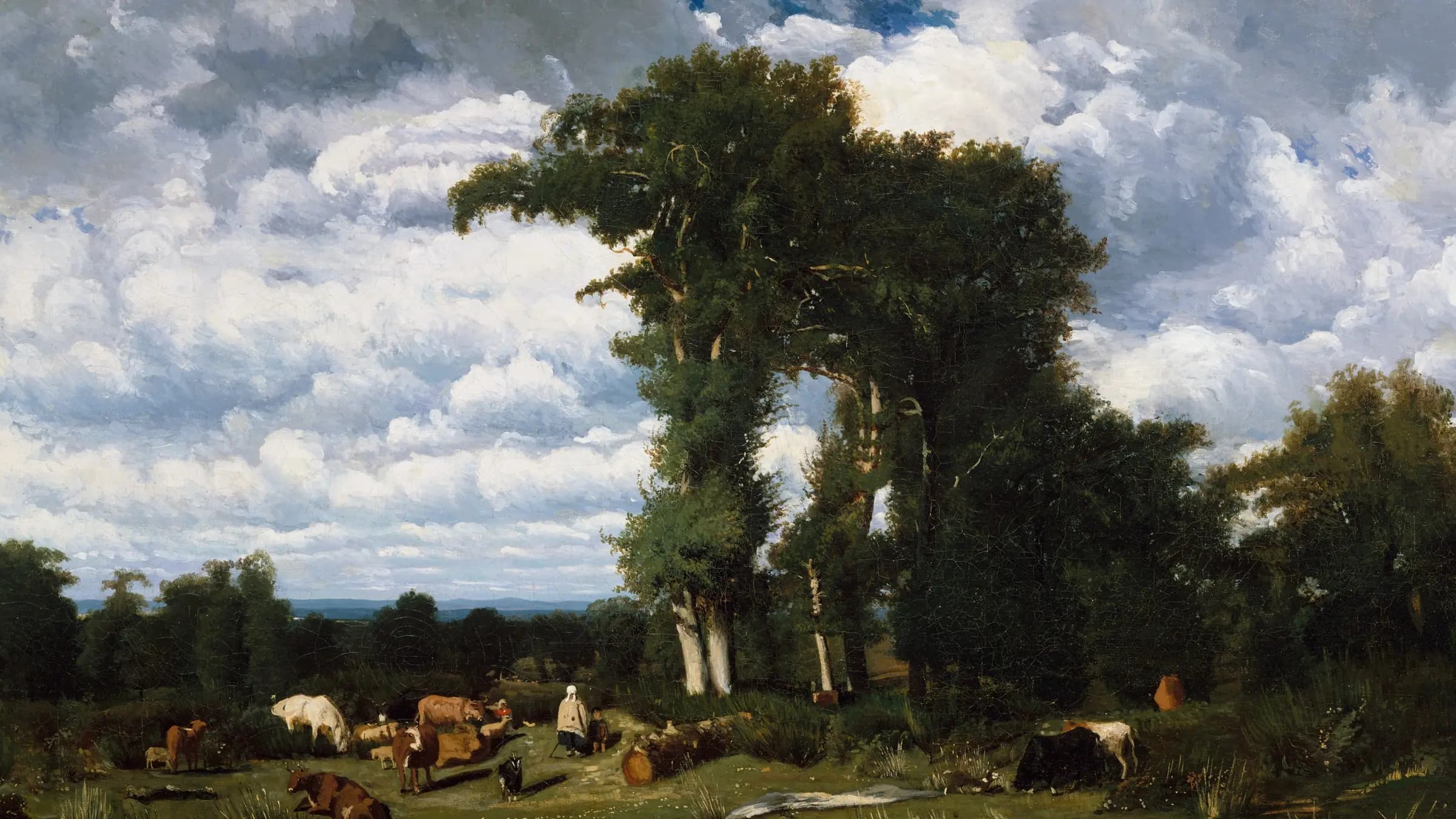 Landscape with Cattle at Limousin, landscape painting by Jules Dupré (1837).