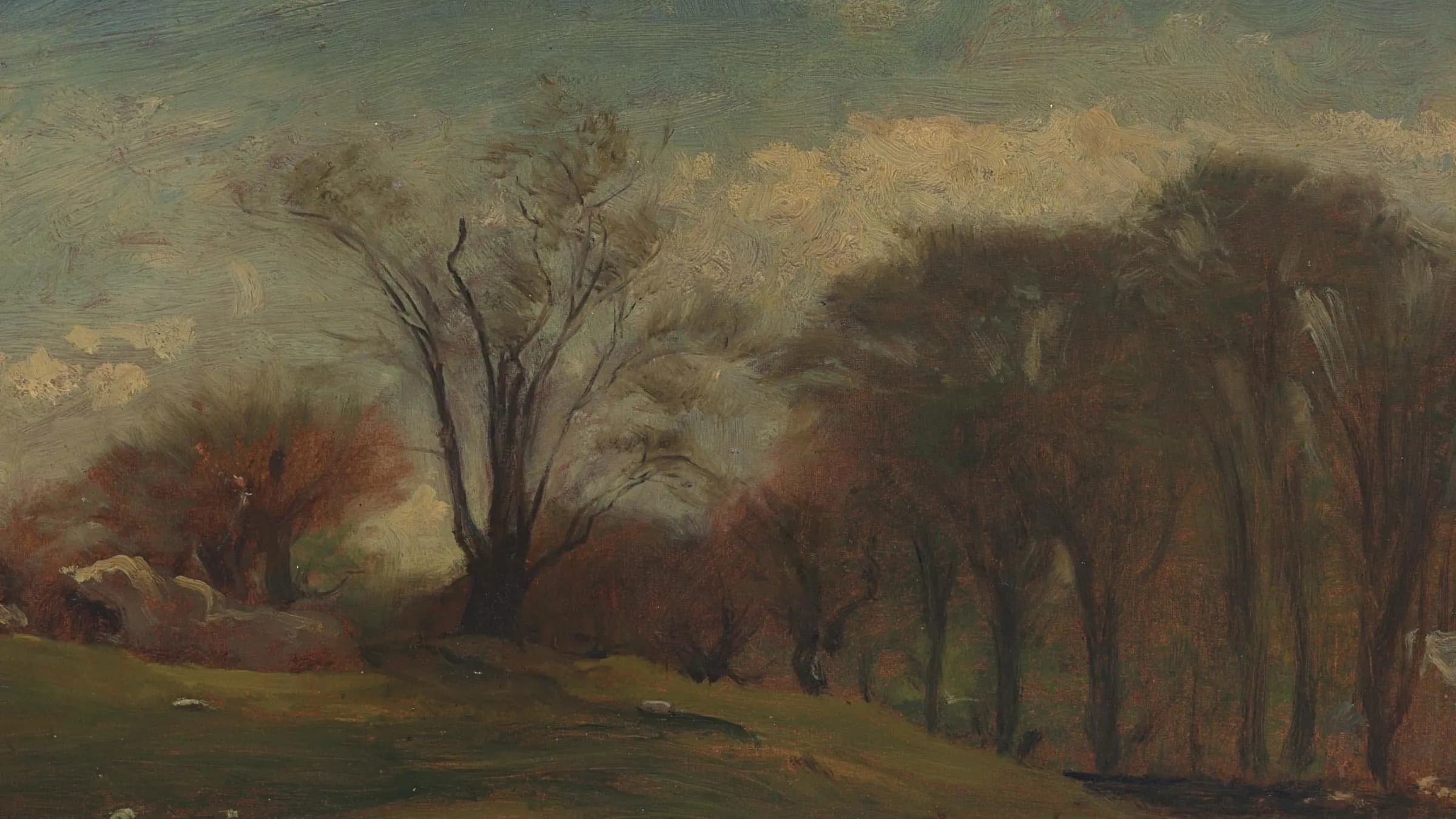 Early Autumn, landscape painting by George Inness (1882).