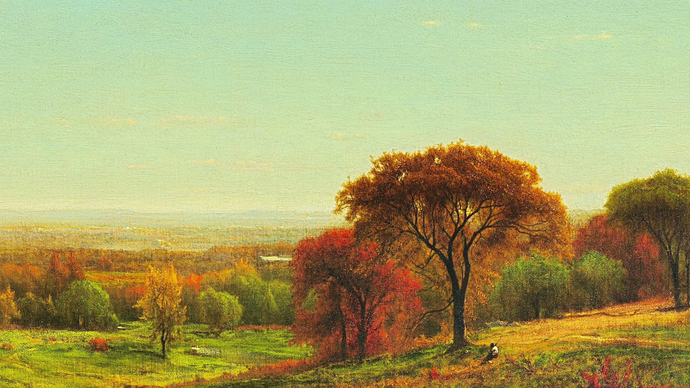 Across the Hudson Valley in the Foothills of the Catskills, landscape painting by George Inness (1868).