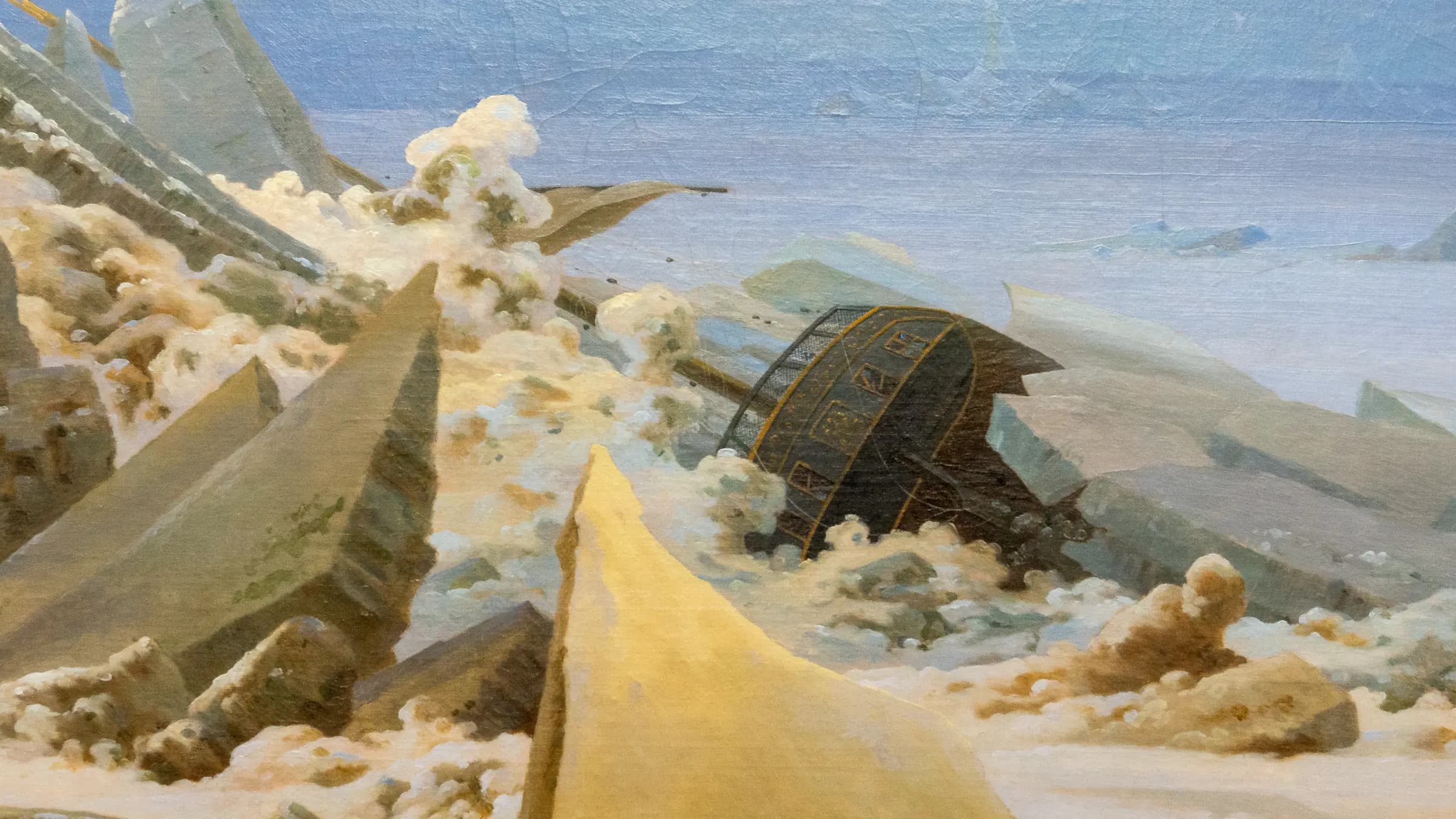 The Sea of Ice (The Wreck of Hope), landscape painting by Caspar David Friedrich (1823).