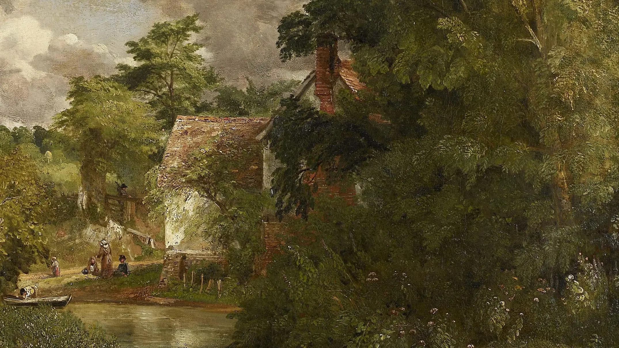 Willy Lott’s House from the Stour (The Valley Farm), landscape painting by John Constable (1816).