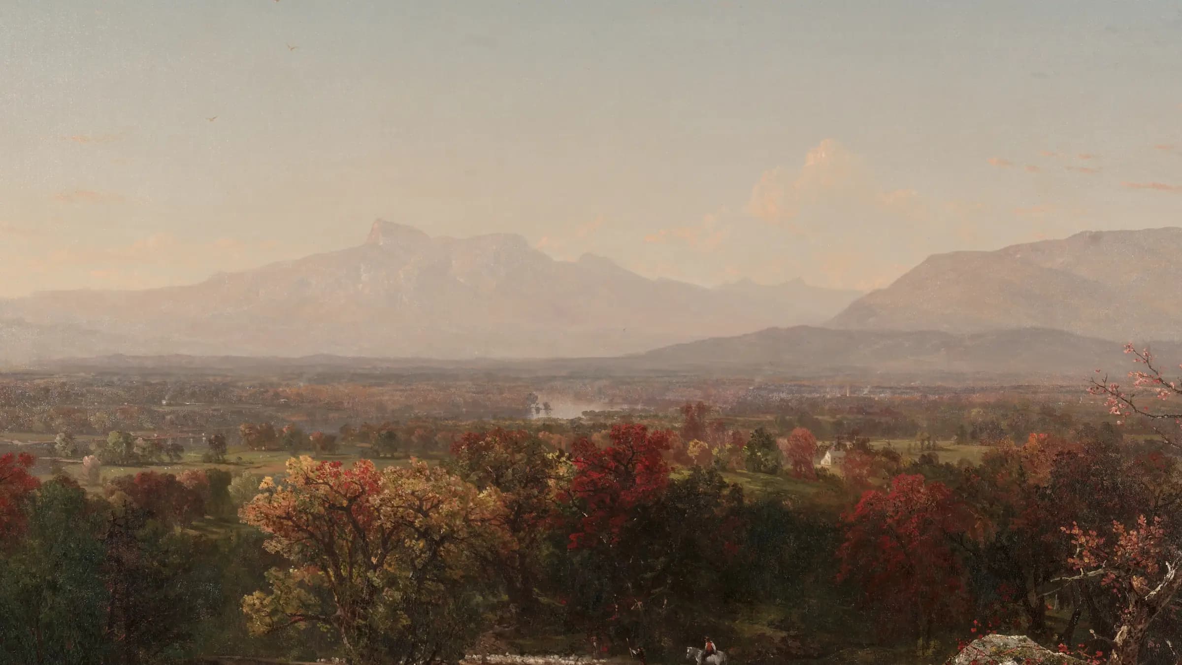 An October Day in the White Mountains, landscape painting by John Frederick Kensett (1854).
