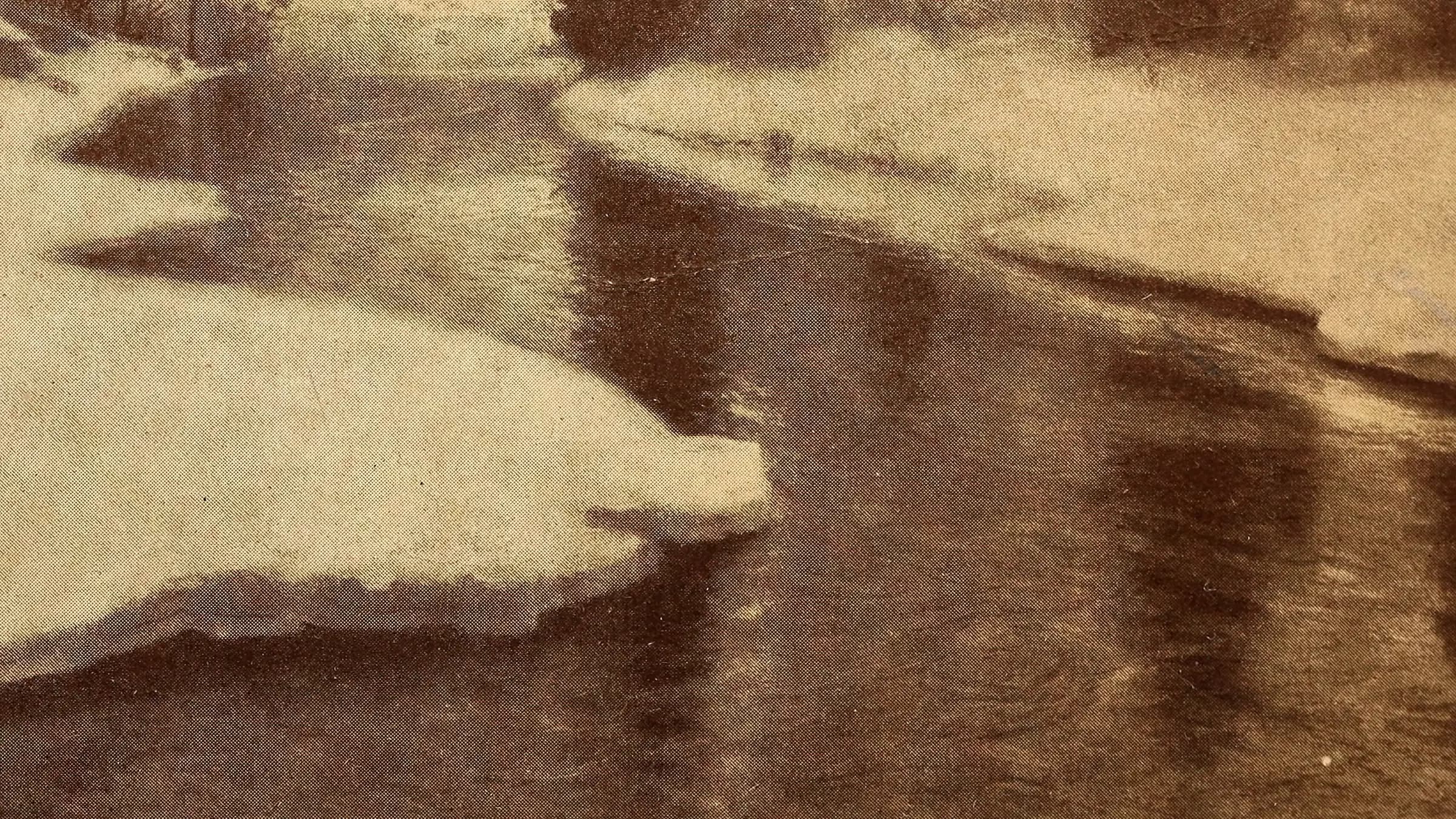 The River in Winter, landscape painting by Frits Thaulow (1914).