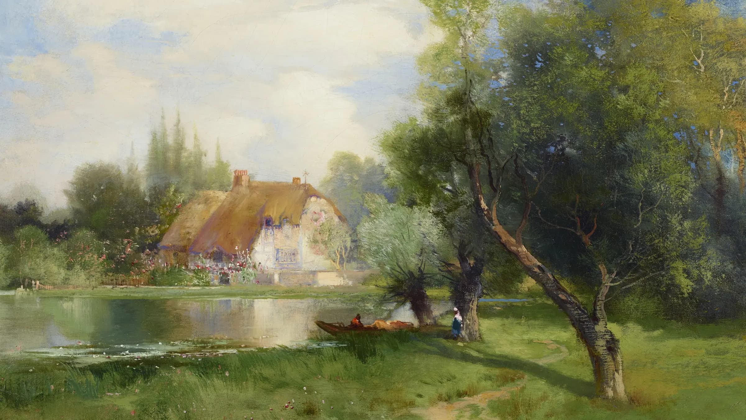 Near East Hampton, Long Island, landscape painting by Thomas Moran (1894).
