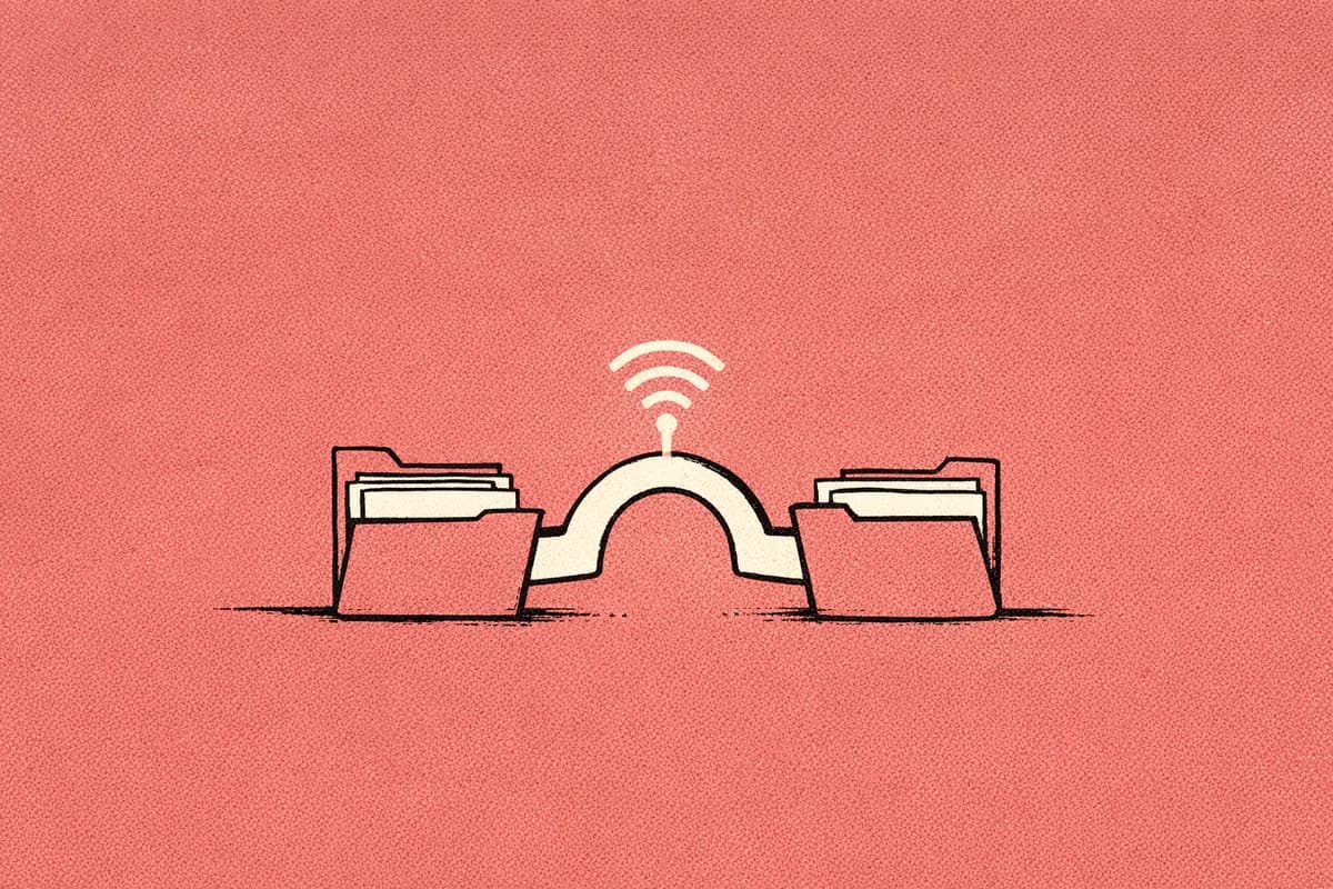 Editorial illustration for MCP for Team Workflows. MCP is often framed as a way to connect an agent to tools. That is true, but it leaves out the team side.