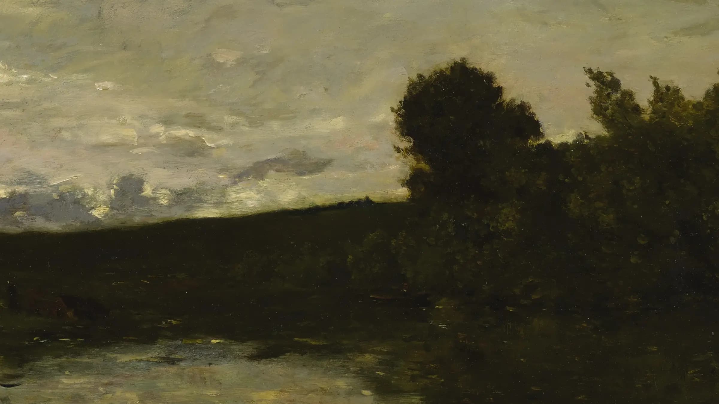 Bord de riviére, landscape painting by Charles-François Daubigny.