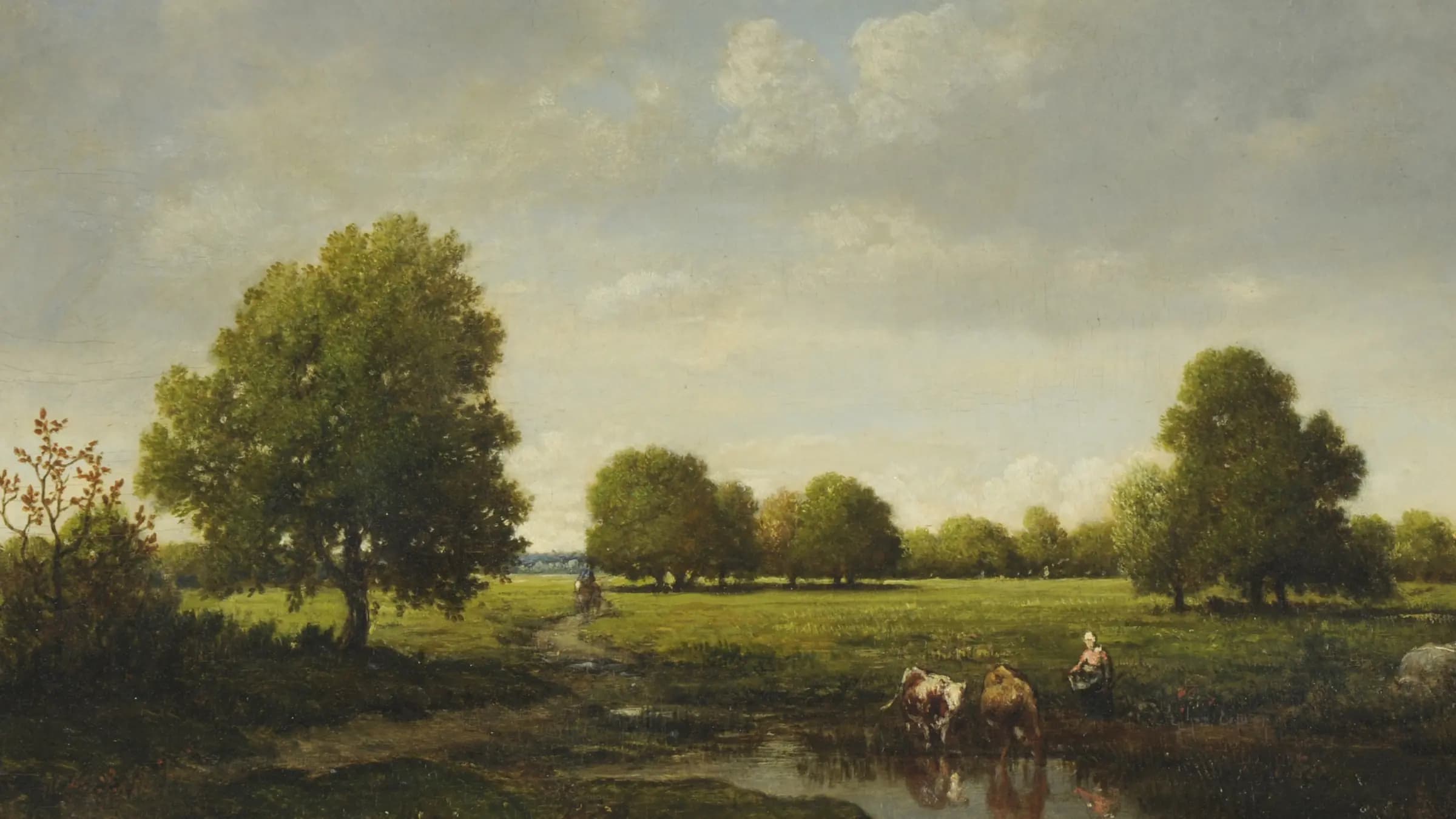 L'Abreuvoir, landscape painting by Théodore Rousseau.