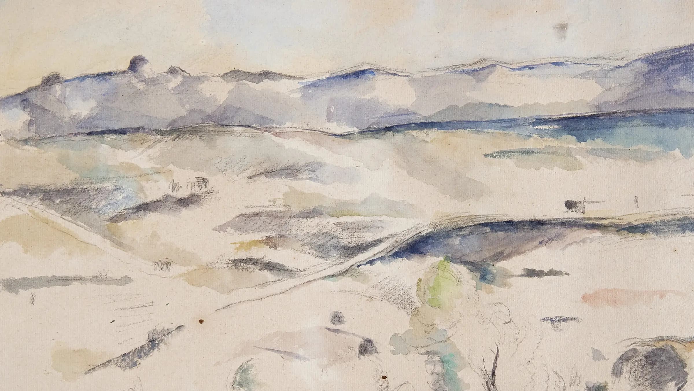 La Chaîne de l'Étoile avec le Pilon du Roi, landscape painting by Paul Cézanne (1885).