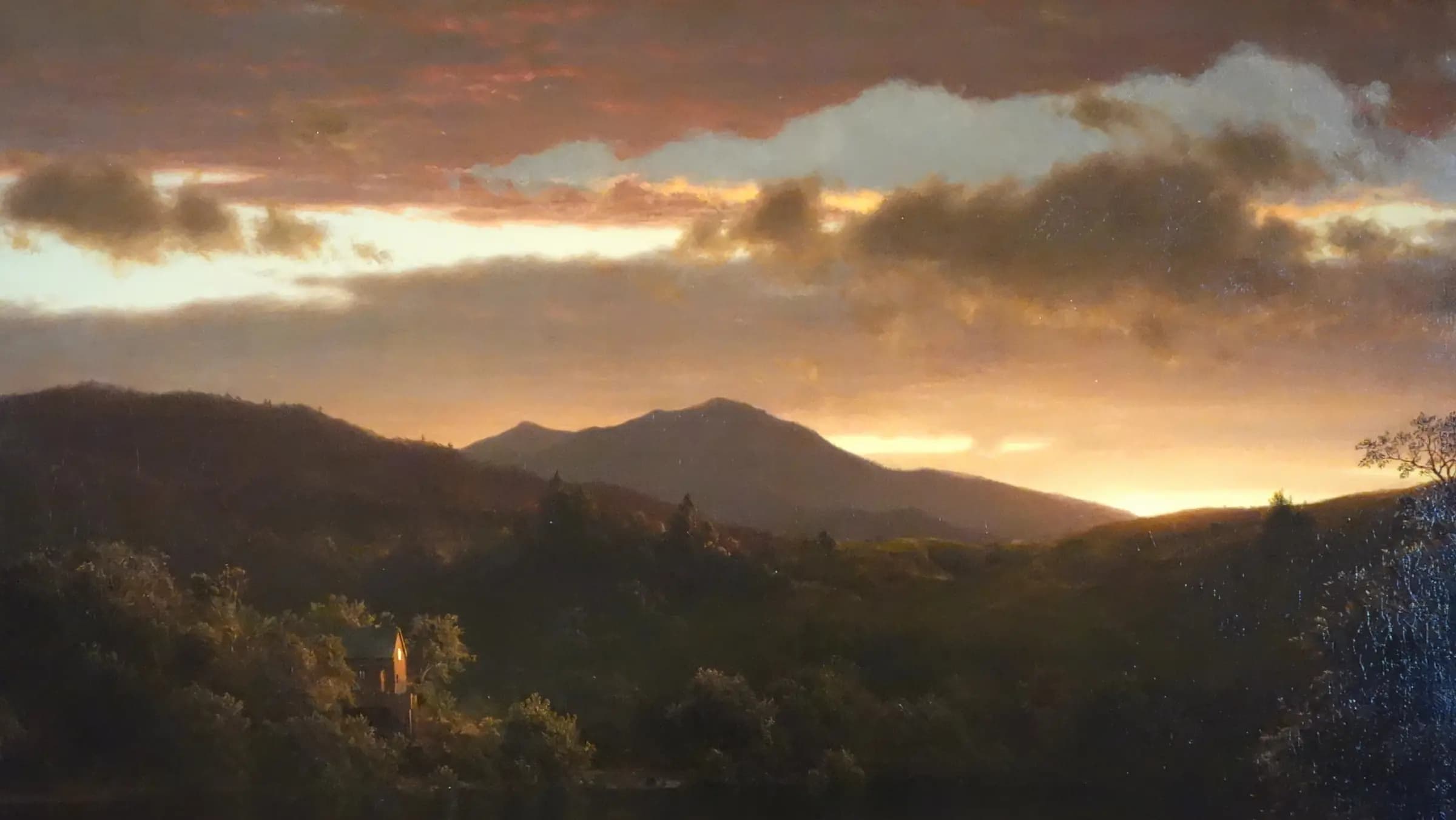 Twilight, a landscape painting by Frederic Edwin Church from 1858.