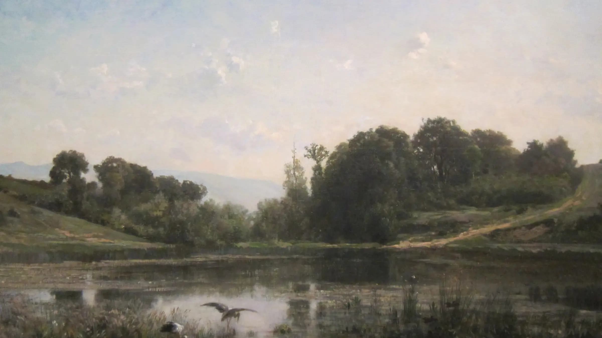 The Pond at Gylieu by Charles-Francois Daubigny, 1853, landscape painting by Charles-François Daubigny (1853).