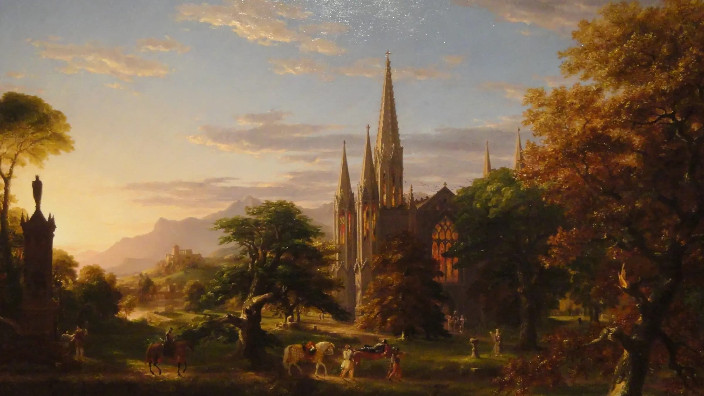 The Return by Thomas Cole, 1837 - Corcoran Gallery of Art - DSC01123, landscape painting by Thomas Cole (1837).