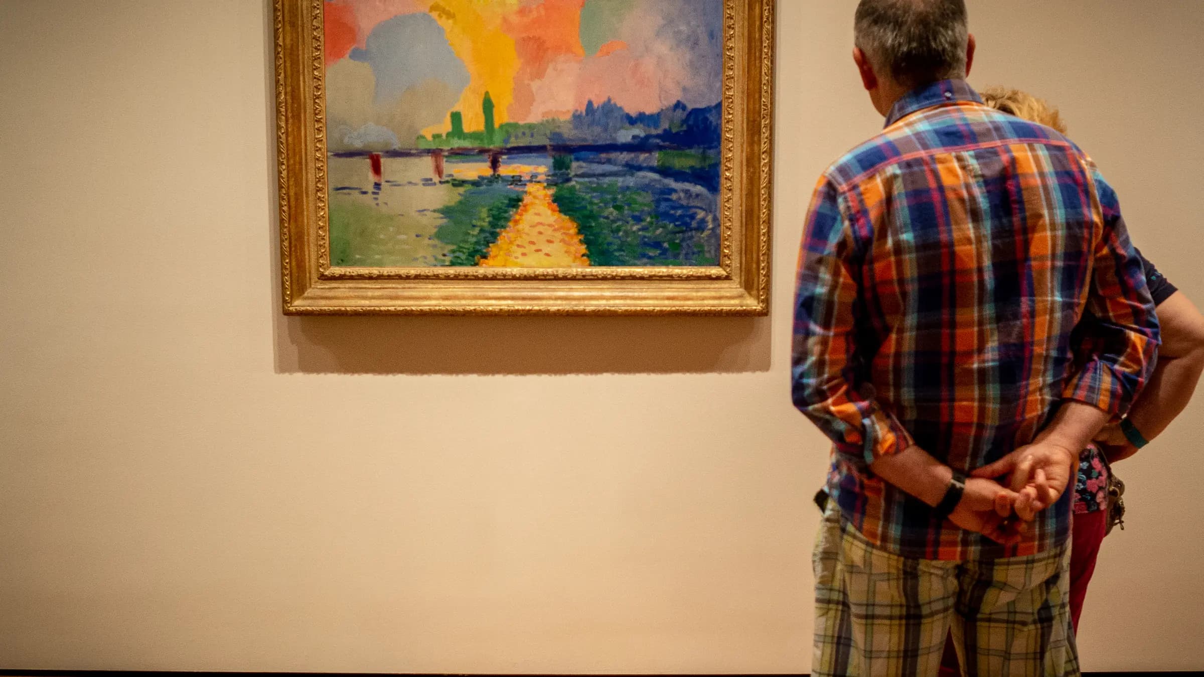 Color coordination, landscape painting by André Derain.