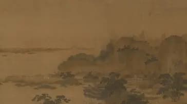 Waiting for the Moon in the Mid Autumn Festival, landscape painting by Shi Rui (1426).