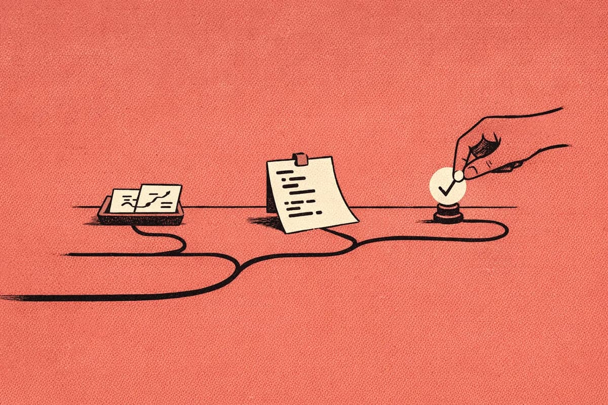 Editorial illustration for Composer Layers in Agentic Coding. Agentic coding tools are converging on the same hard problem: turning a vague request into a safe,