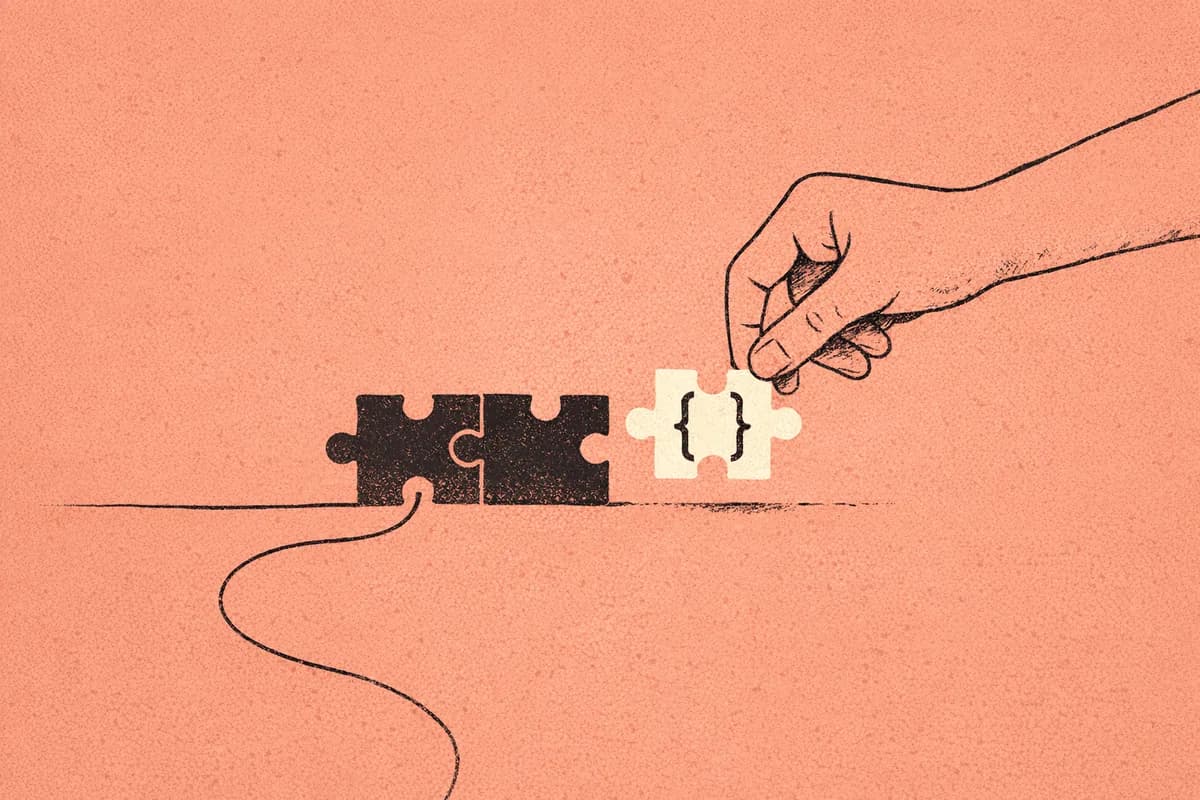Editorial illustration for Functional Programming for Coding Agents. That is a clue.