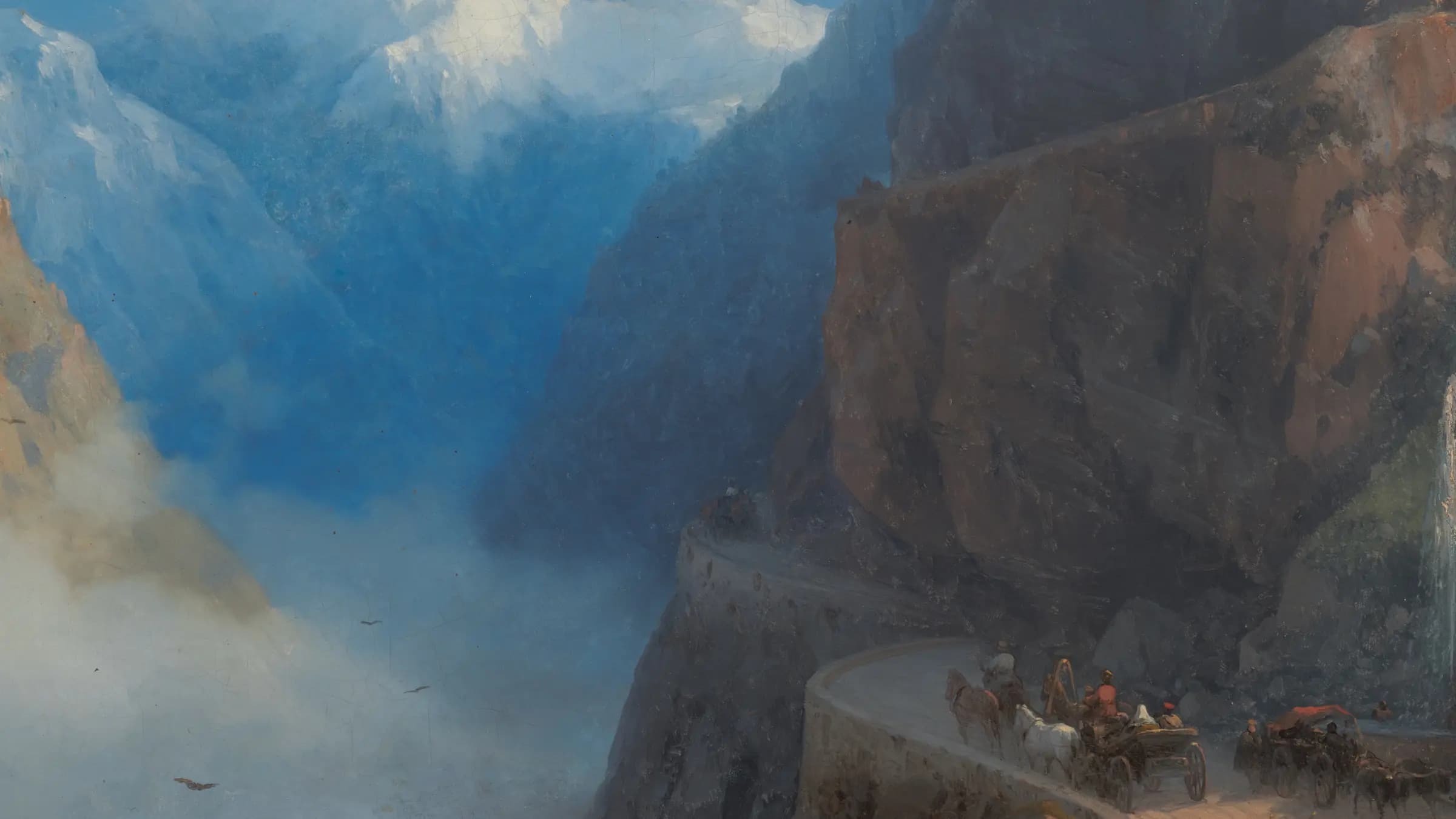 From Mleta to Gudauri, landscape painting by Ivan Aivazovsky (1868).