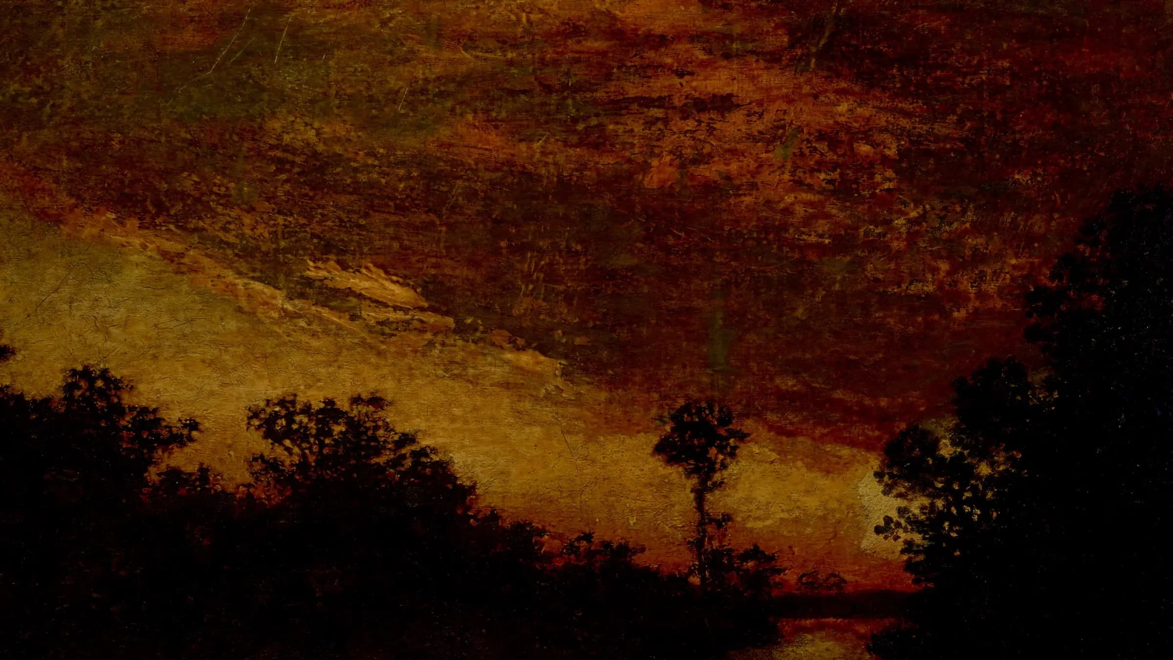 Afterglow, landscape painting by Ralph Albert Blakelock.