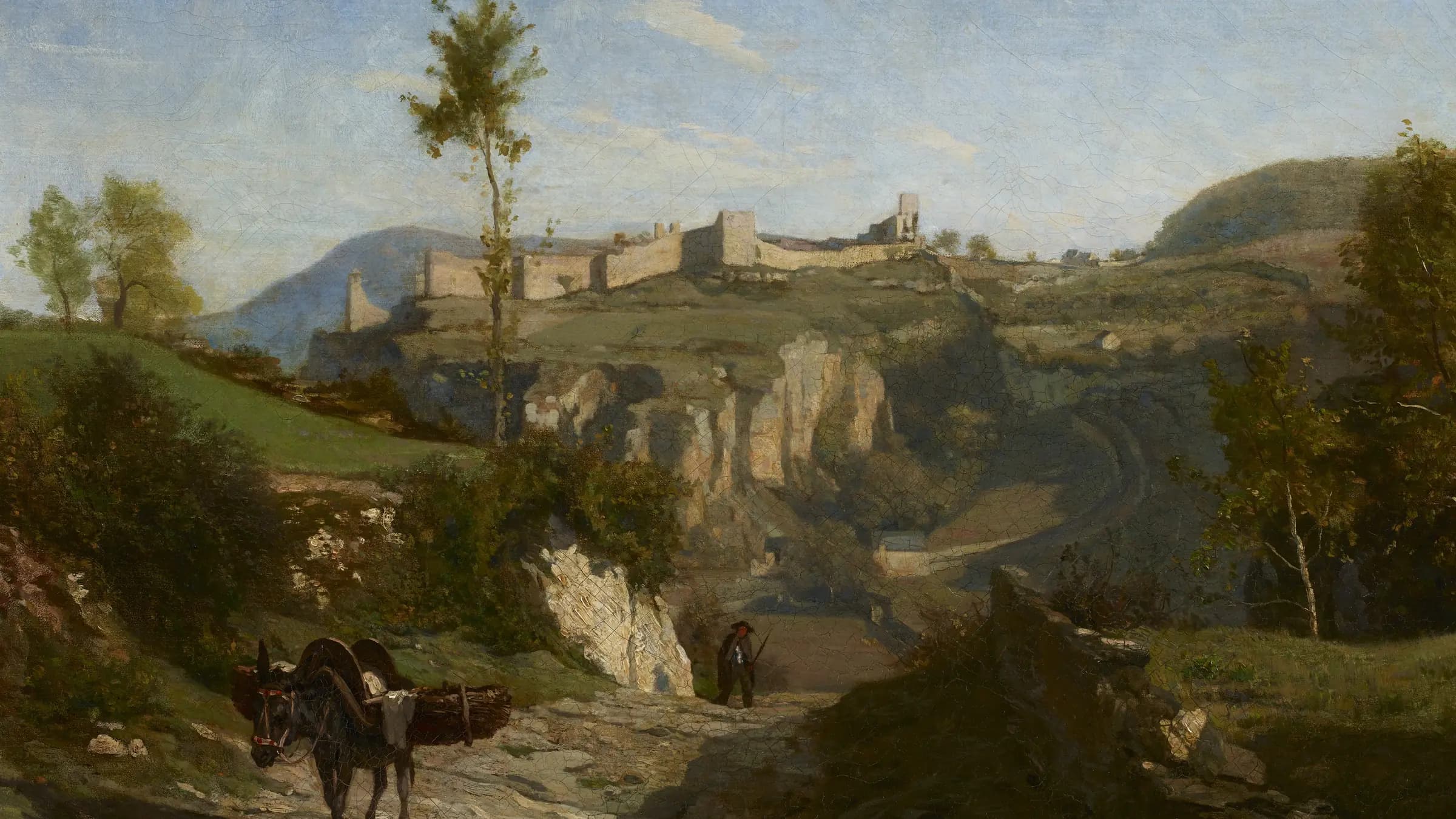 Landscape near Crémieu, landscape painting by Charles-François Daubigny (1849).