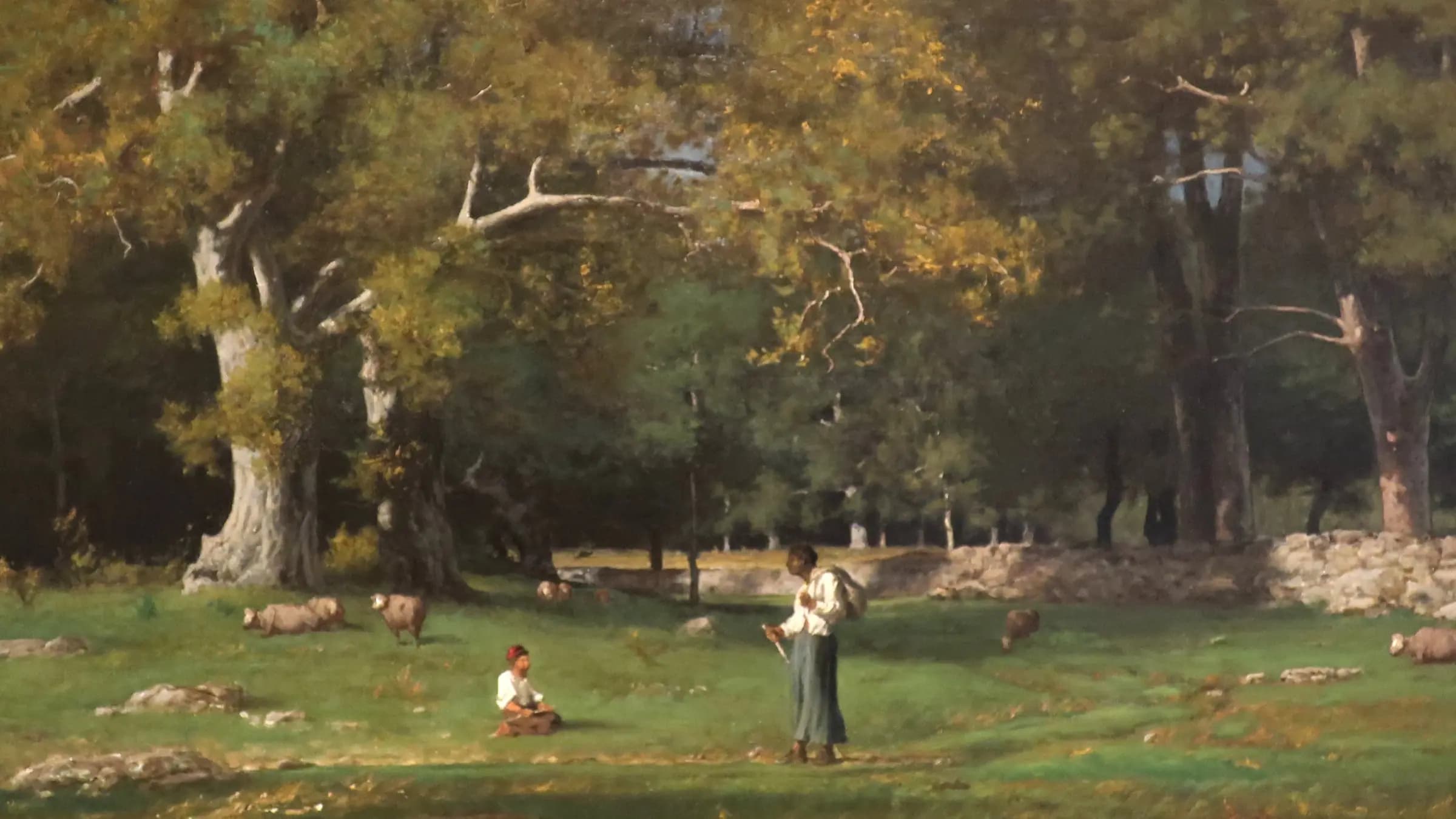 An Old Roadway by George Inness, c. 1880, landscape painting by George Inness (1880).