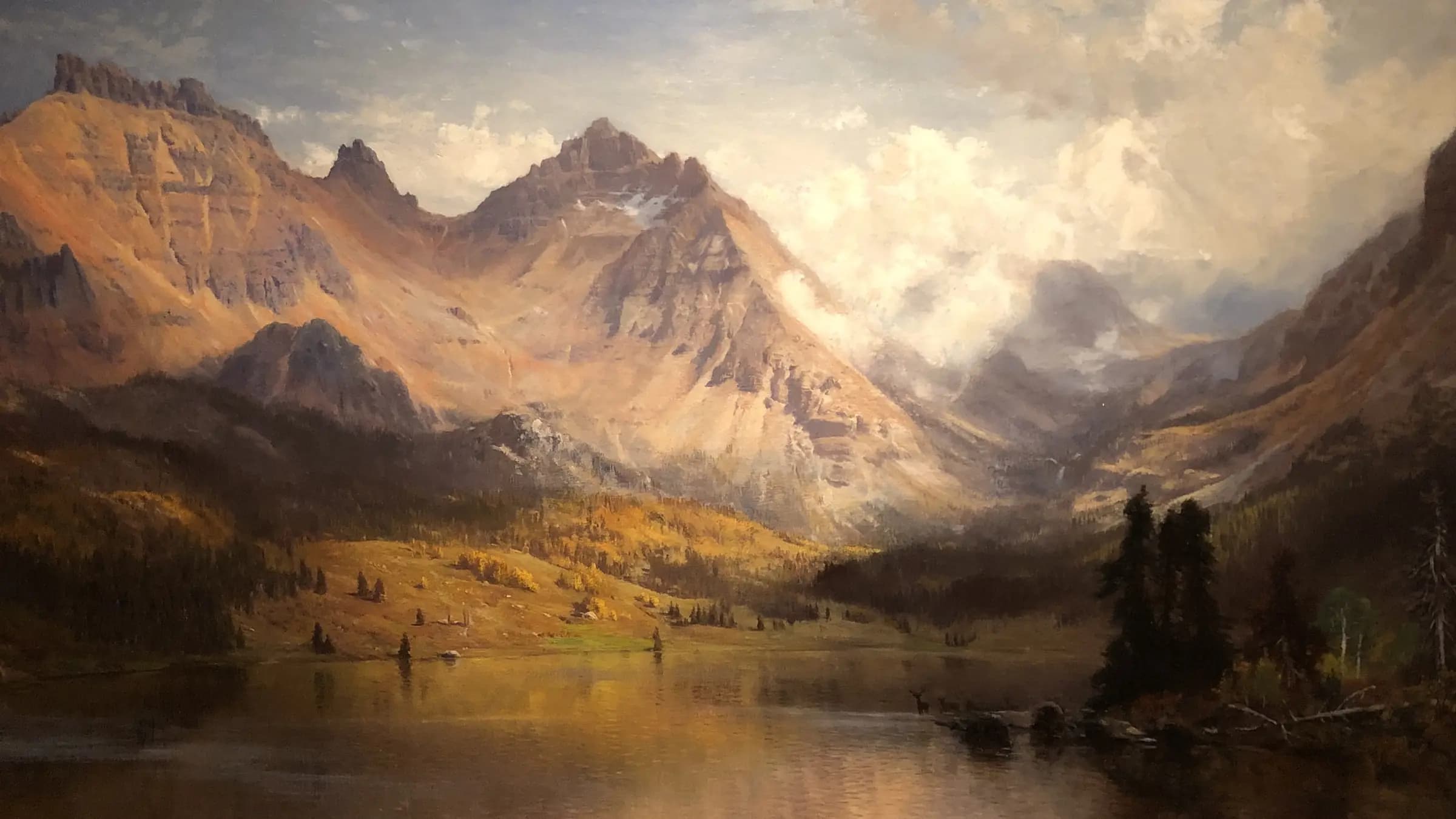Trout Lake, landscape painting by Hamilton Hamilton (1879).