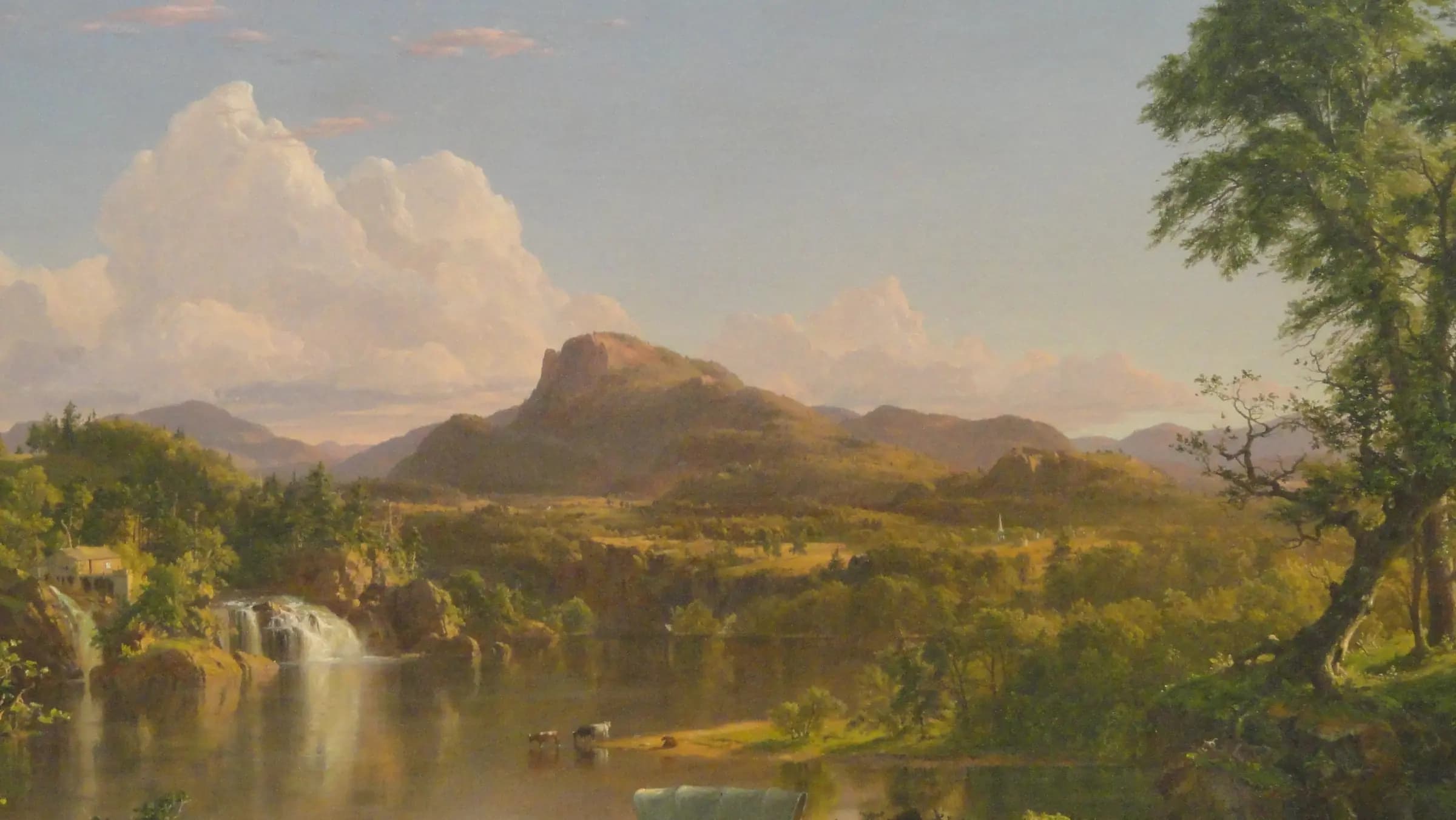 New England Scenery, Frederic Edwin Church, 1851 - Museum of Fine Arts, Springfield, MA - DSC03984, landscape painting by Frederic Edwin Church (1851).