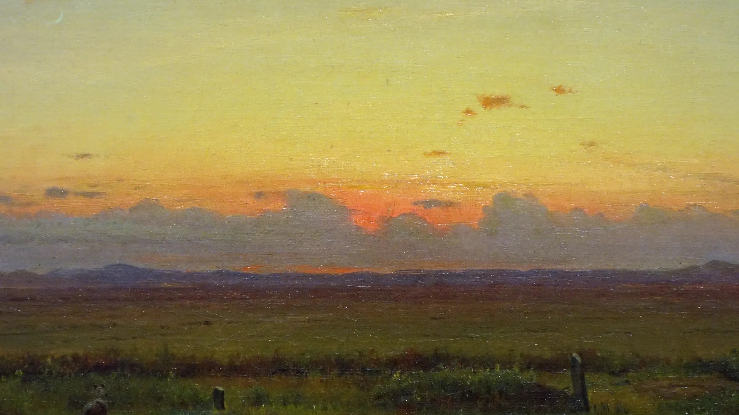 Lonely Graves on the Colorado Plains, landscape painting by Worthington Whittredge (1886).