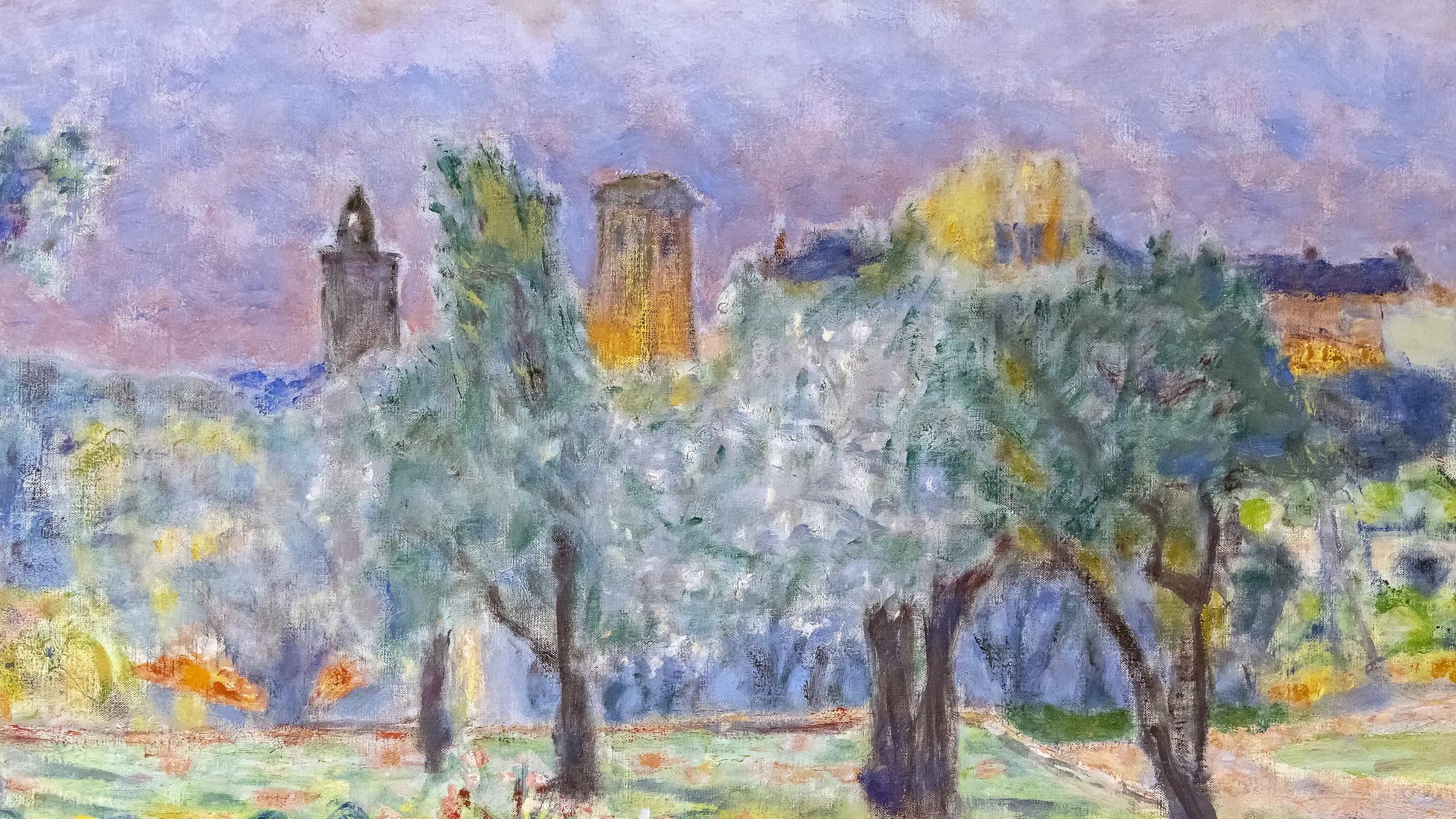 Bemberg Fondation Toulouse - Paysage du Midi - Pierre Bonnard (1917-1918) 46.5x48 Inv.2019, landscape painting by Pierre Bonnard (1917).