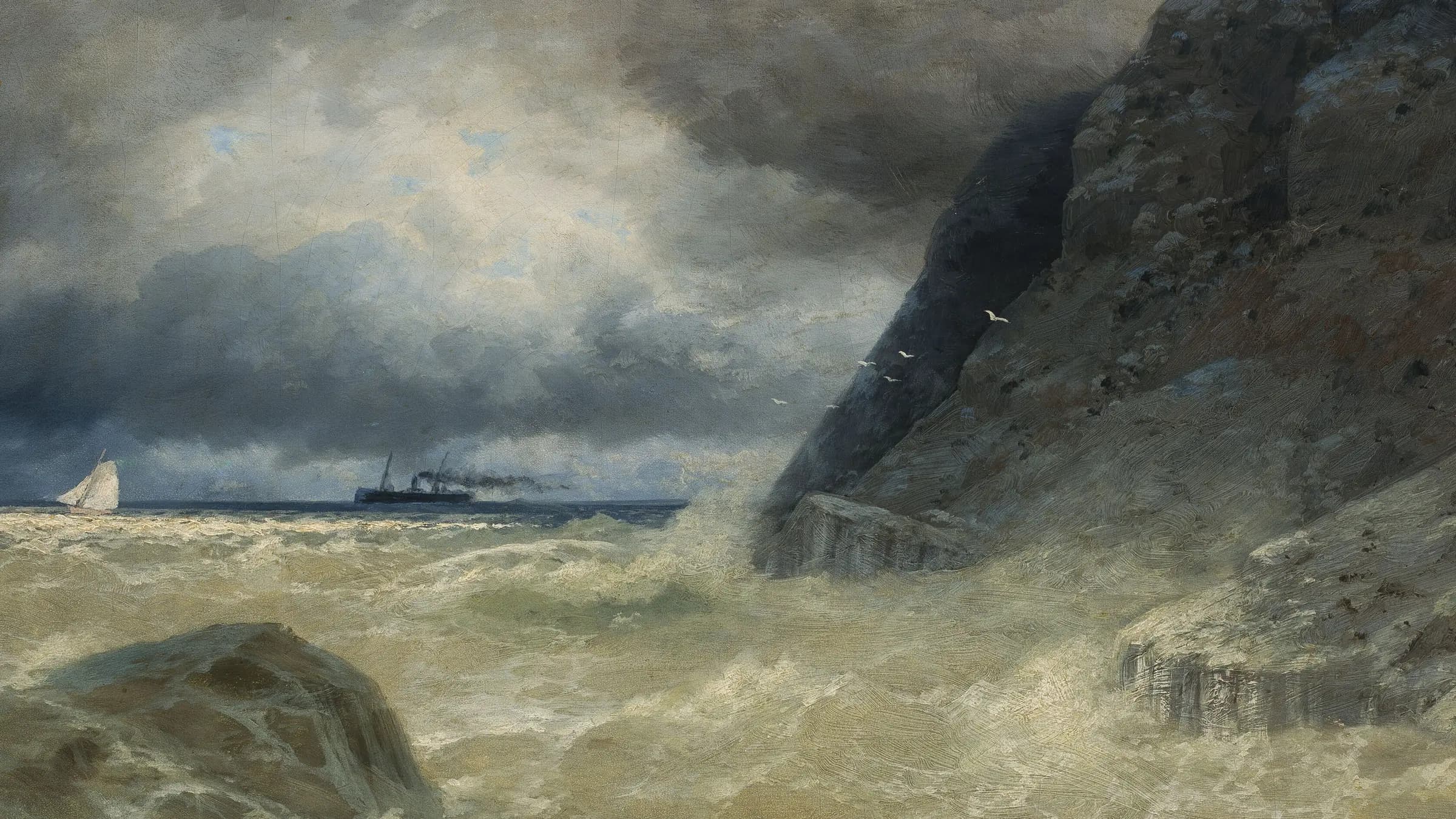 Sea, landscape painting by Ivan Aivazovsky (1897).