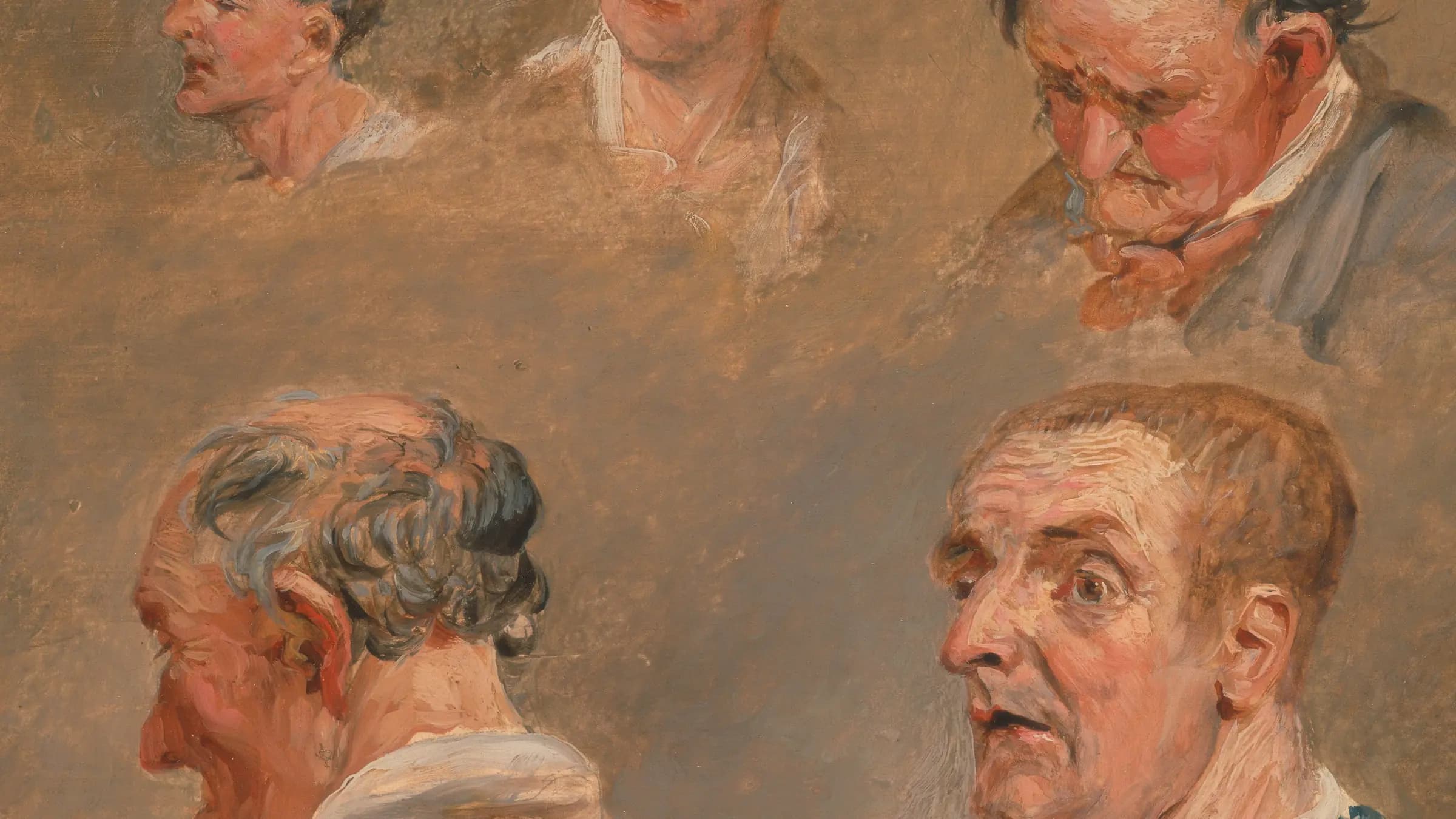 Studies of Jacky Turner and the Reverend Charles Hope's Gardener, landscape painting by James Ward (1800).