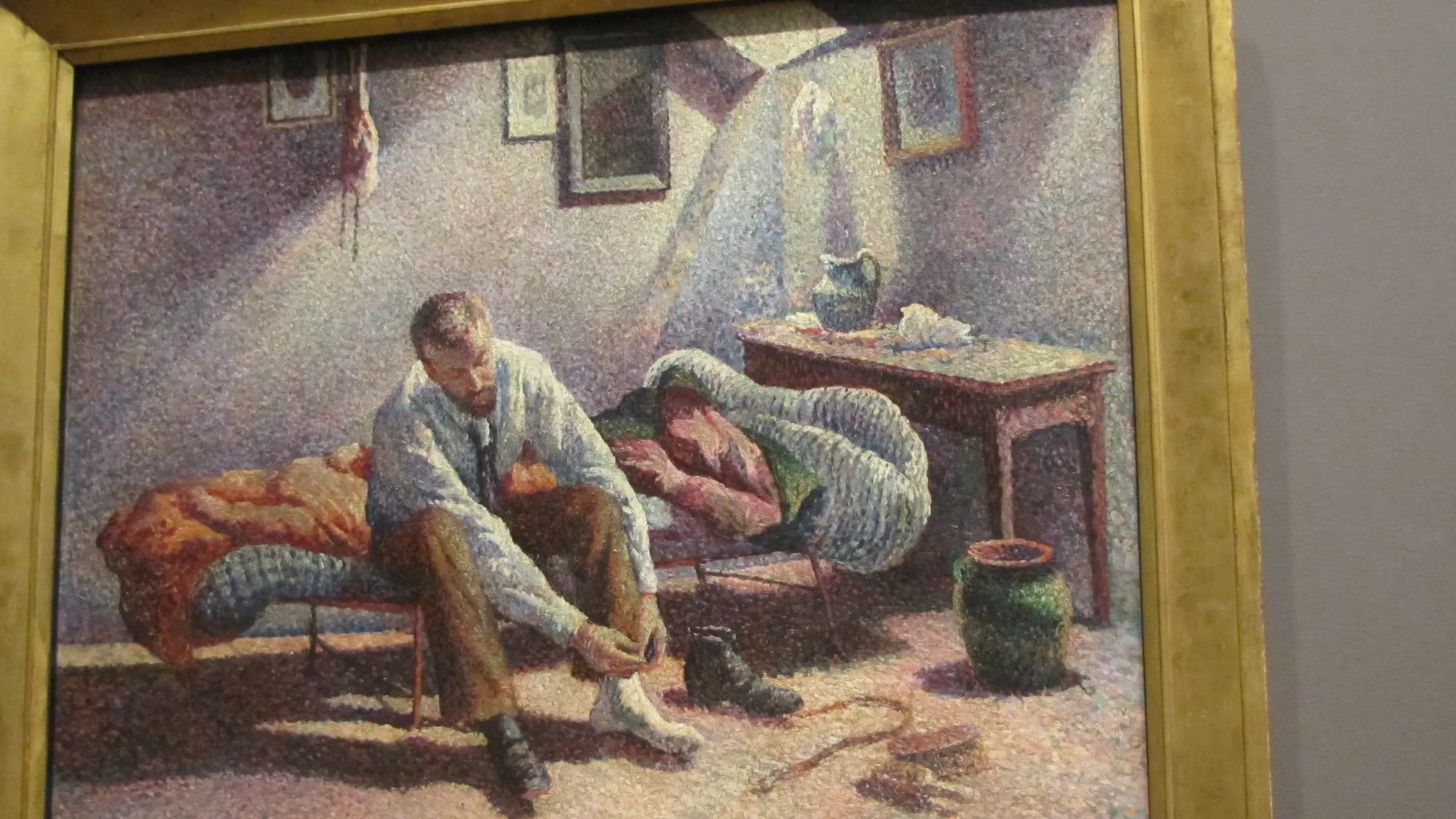 Maximilien Luce Morning interieur, landscape painting by Maximilien Luce.