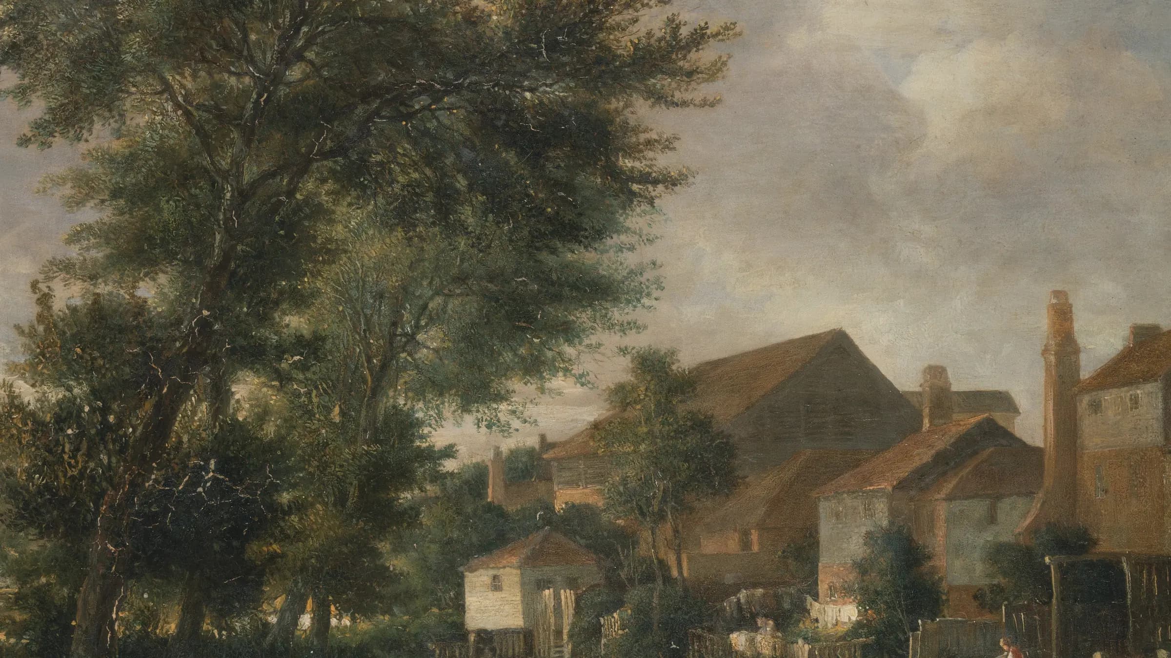 The River Wensum, Norwich, landscape painting by John Crome (1814).