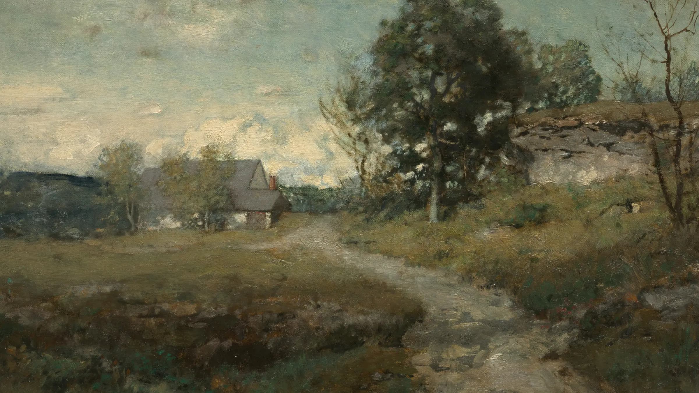 Arkville Landscape, landscape painting by Alexander H. Wyant (1880).