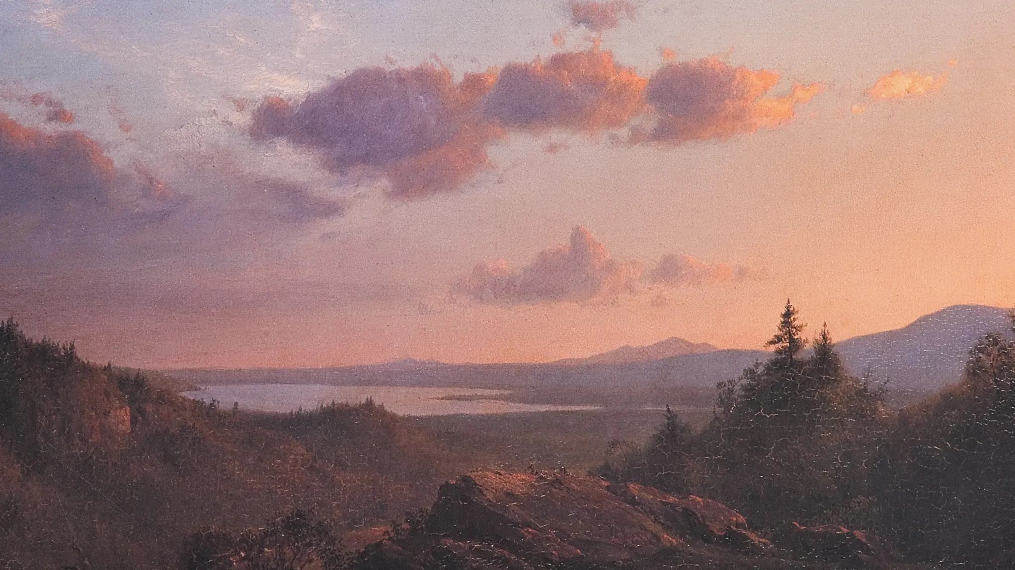 View of the Hudson River Valley from Olana, landscape painting by Frederic Edwin Church (1867).