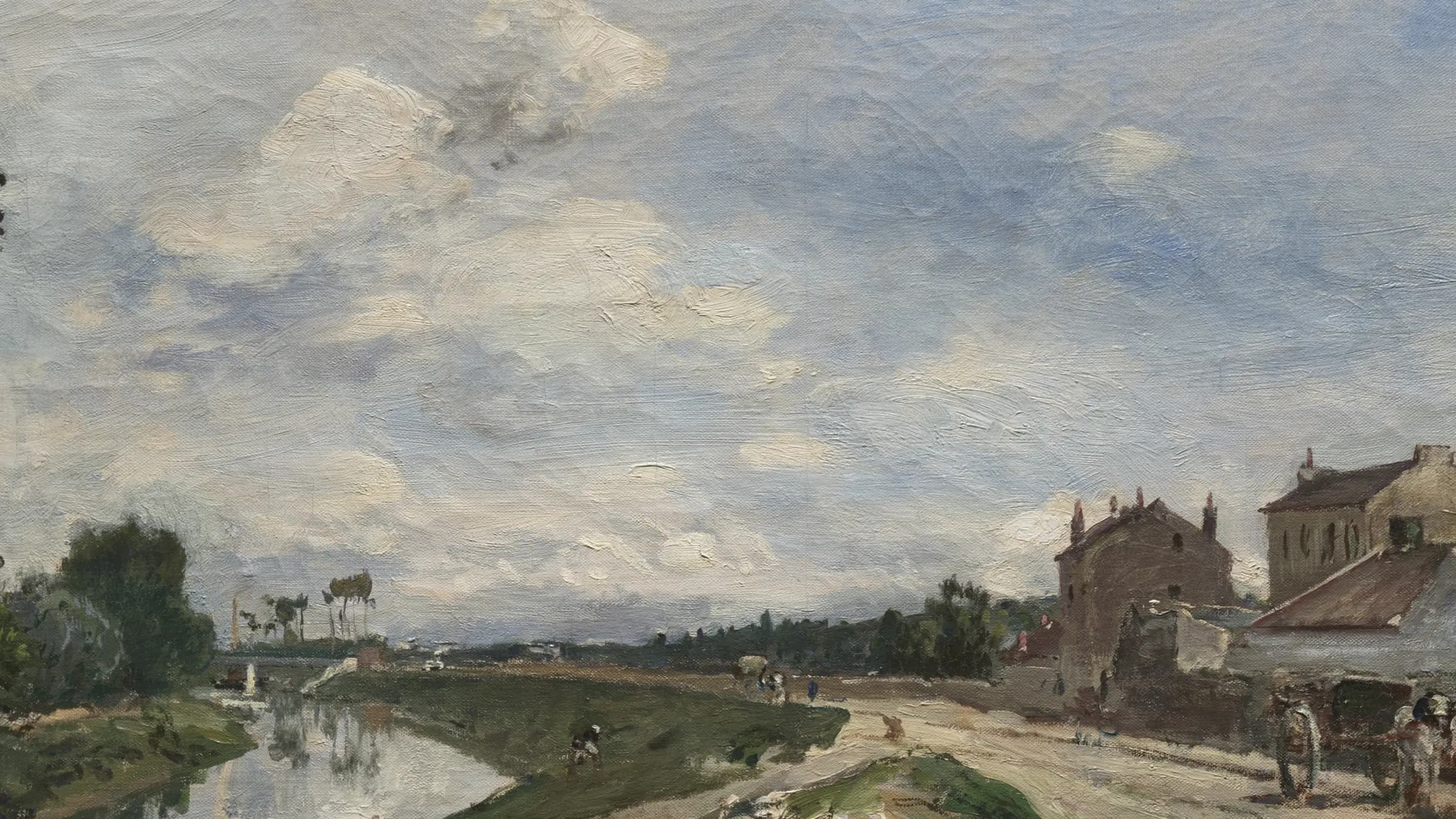 The Seine at Bas-Meudon, landscape painting by Johan Barthold Jongkind (1865).