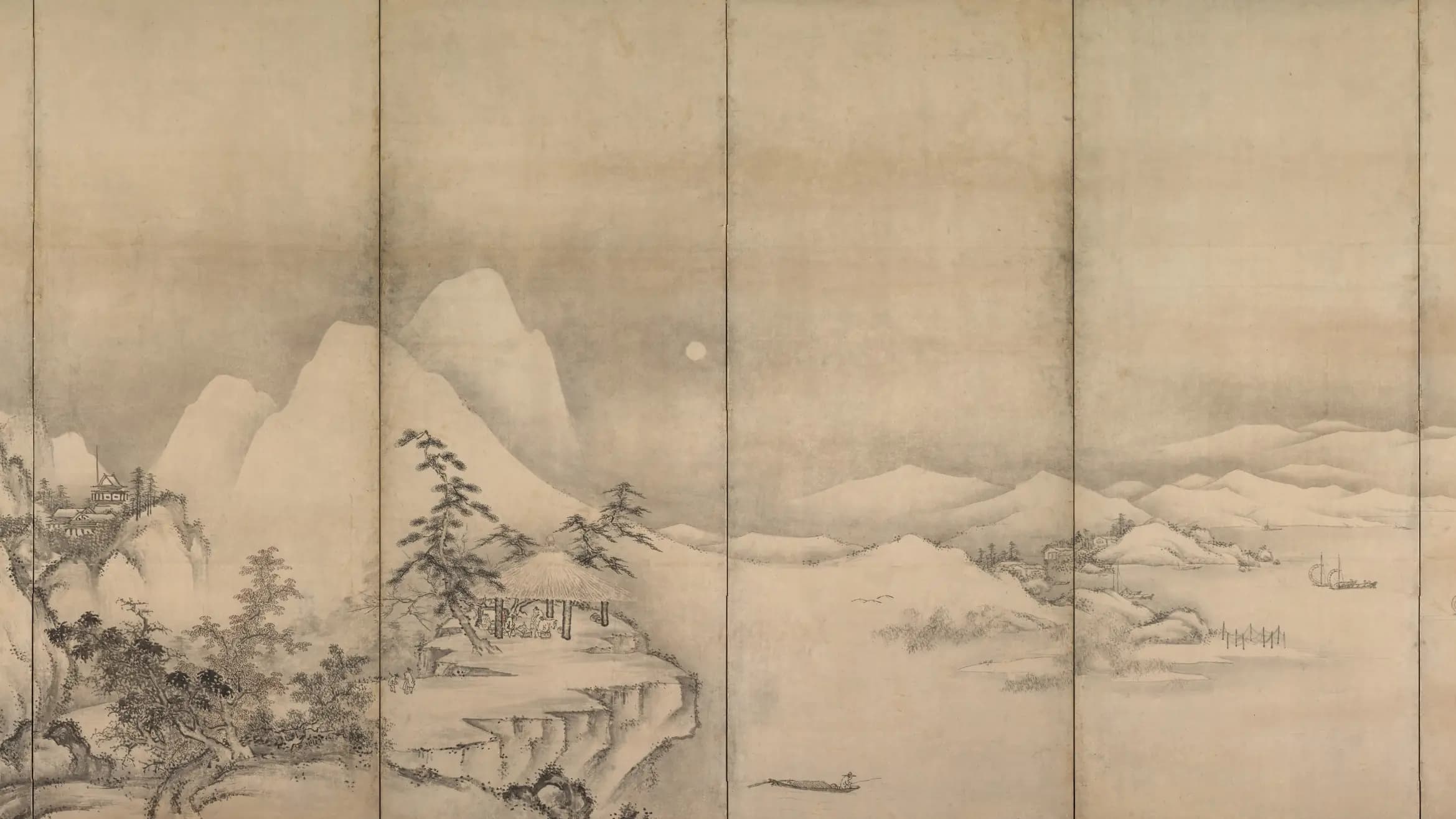 Chinese Landscape, landscape painting by Unknown (1500).