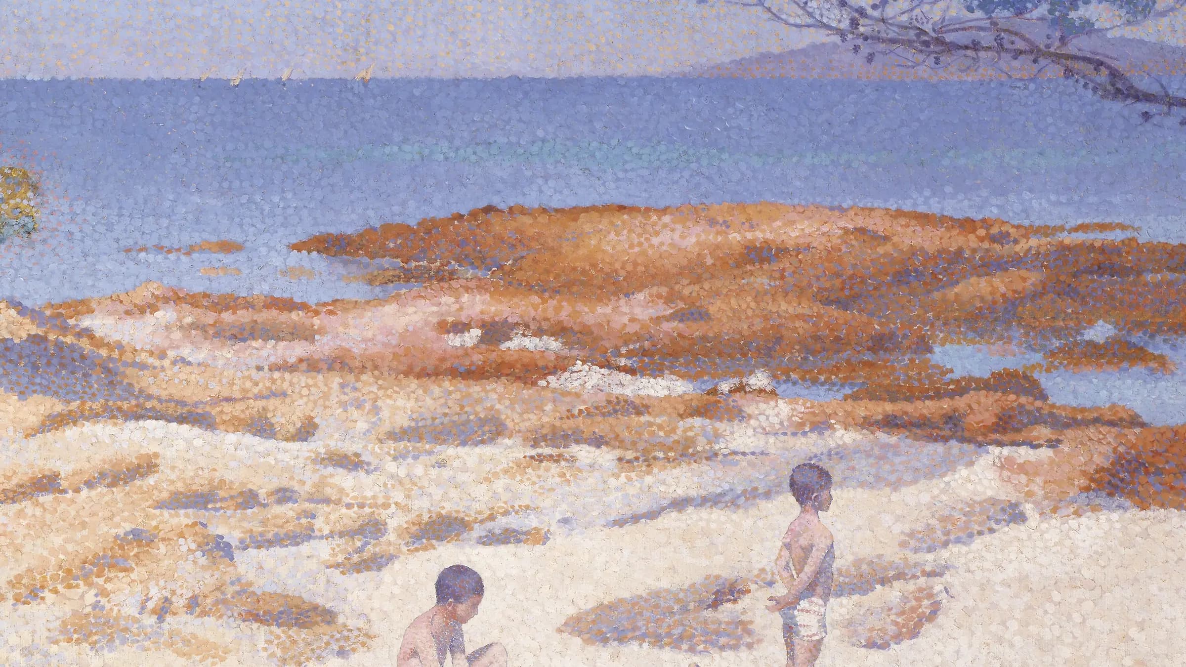 Beach at Cabasson (Baigne-Cul), landscape painting by Henri-Edmond Cross (1891).