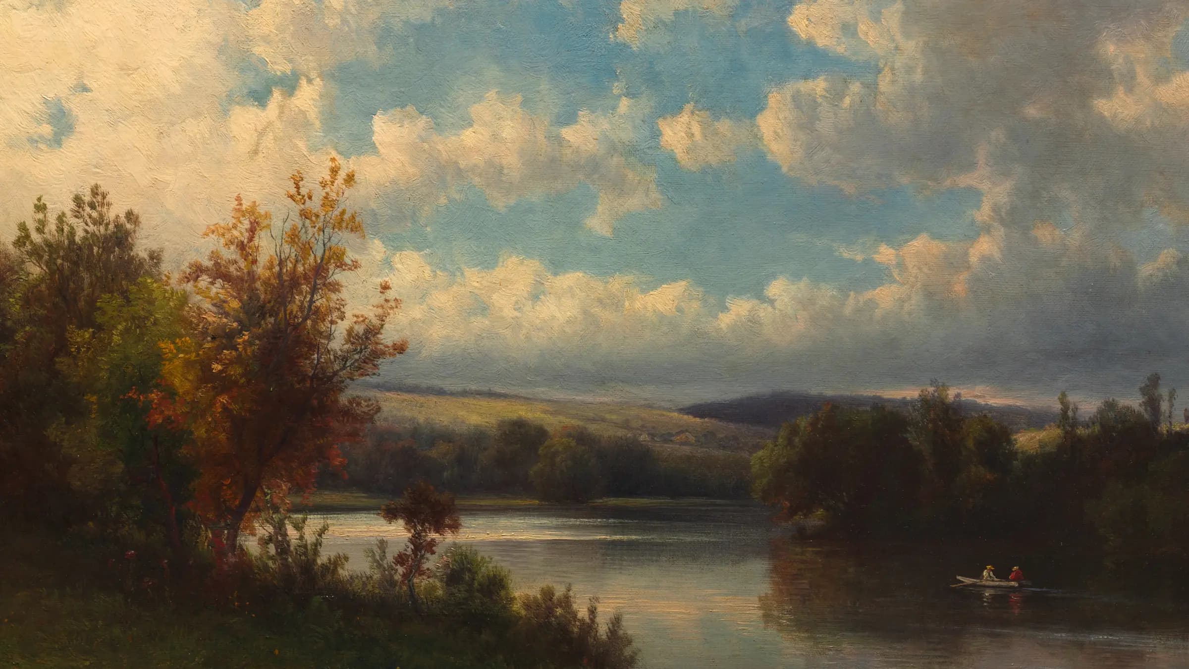 Landscape near Granby, Connecticut, landscape painting by Hendrik Dirk Kruseman van Elten (1870).