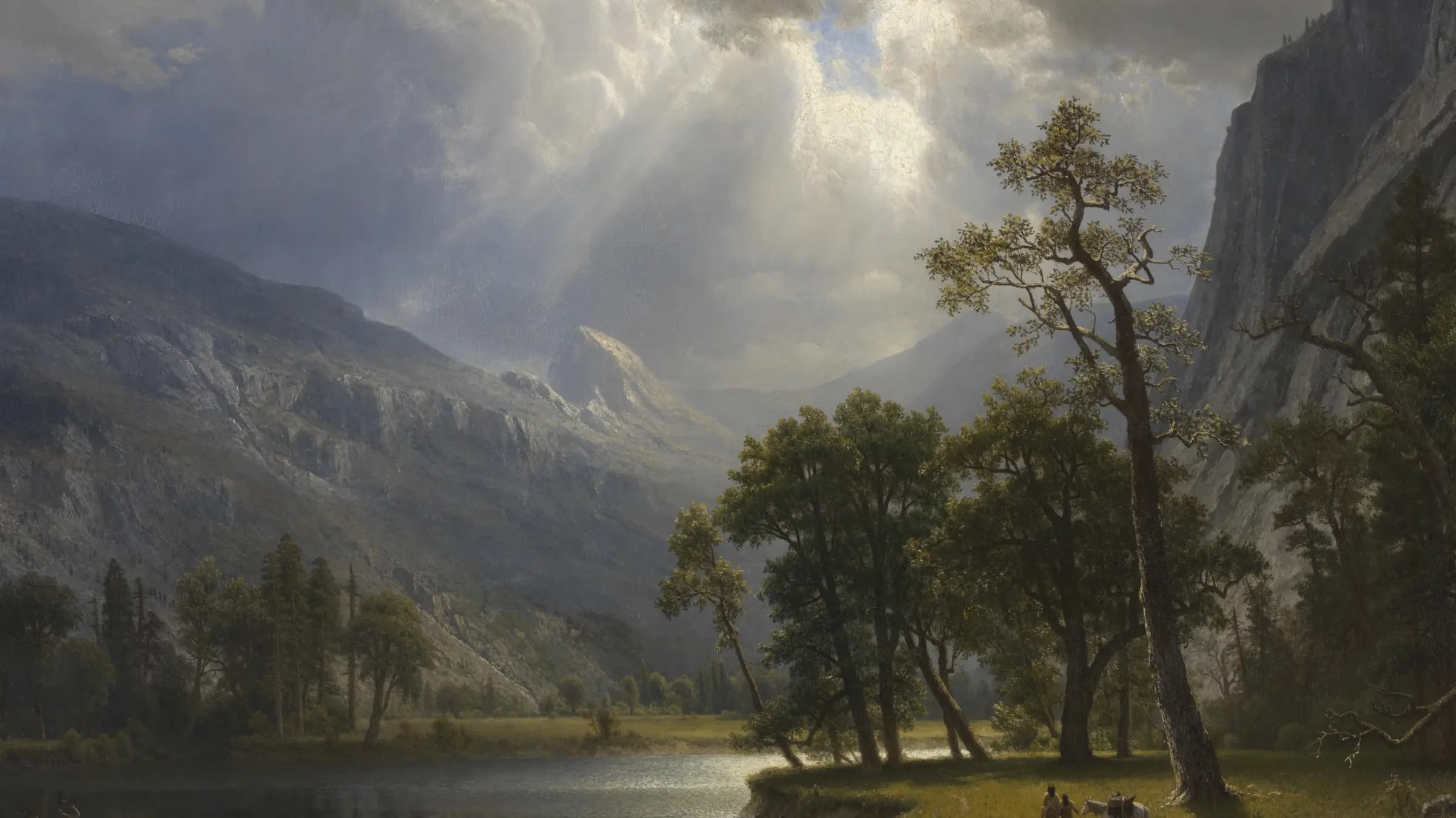 Mount Starr King, Yosemite, landscape painting by Albert Bierstadt (1866).