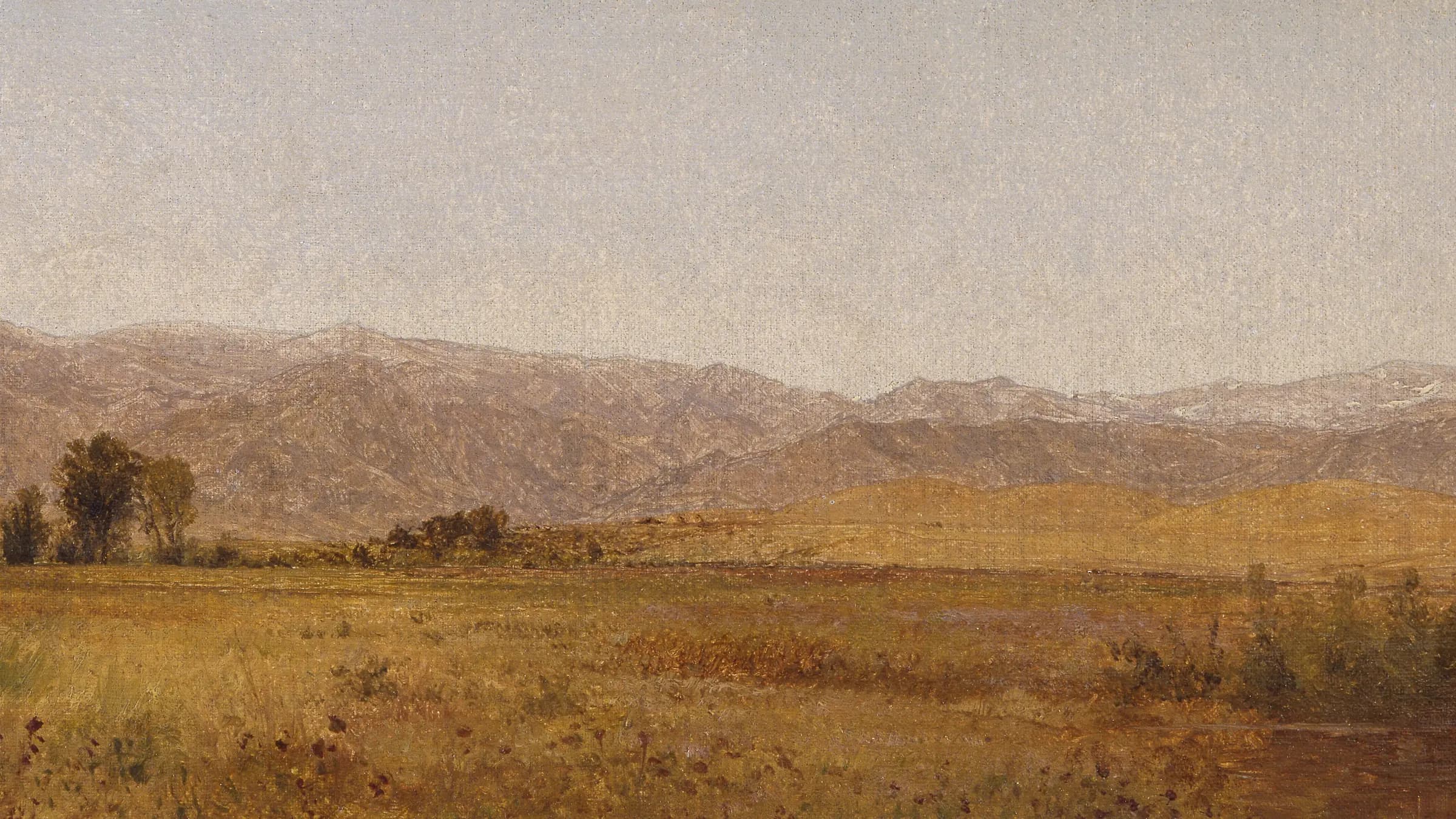 Snowy Range and Foothills from the Valley of Valmo, landscape painting by John Frederick Kensett (1870).
