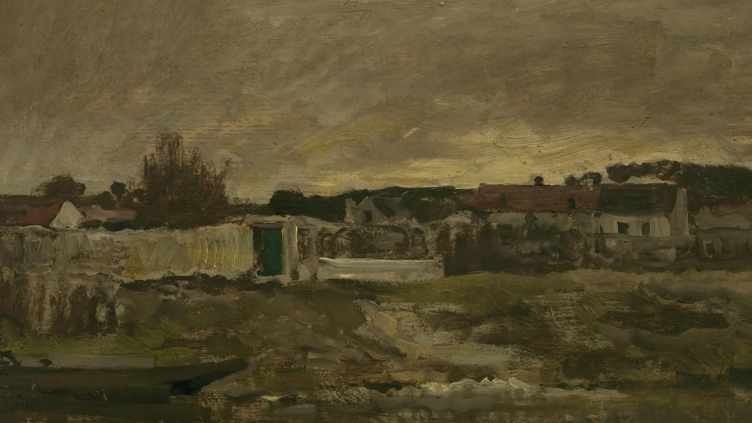 Bank of the Oise near Auvers, landscape painting by Charles-François Daubigny (1832).