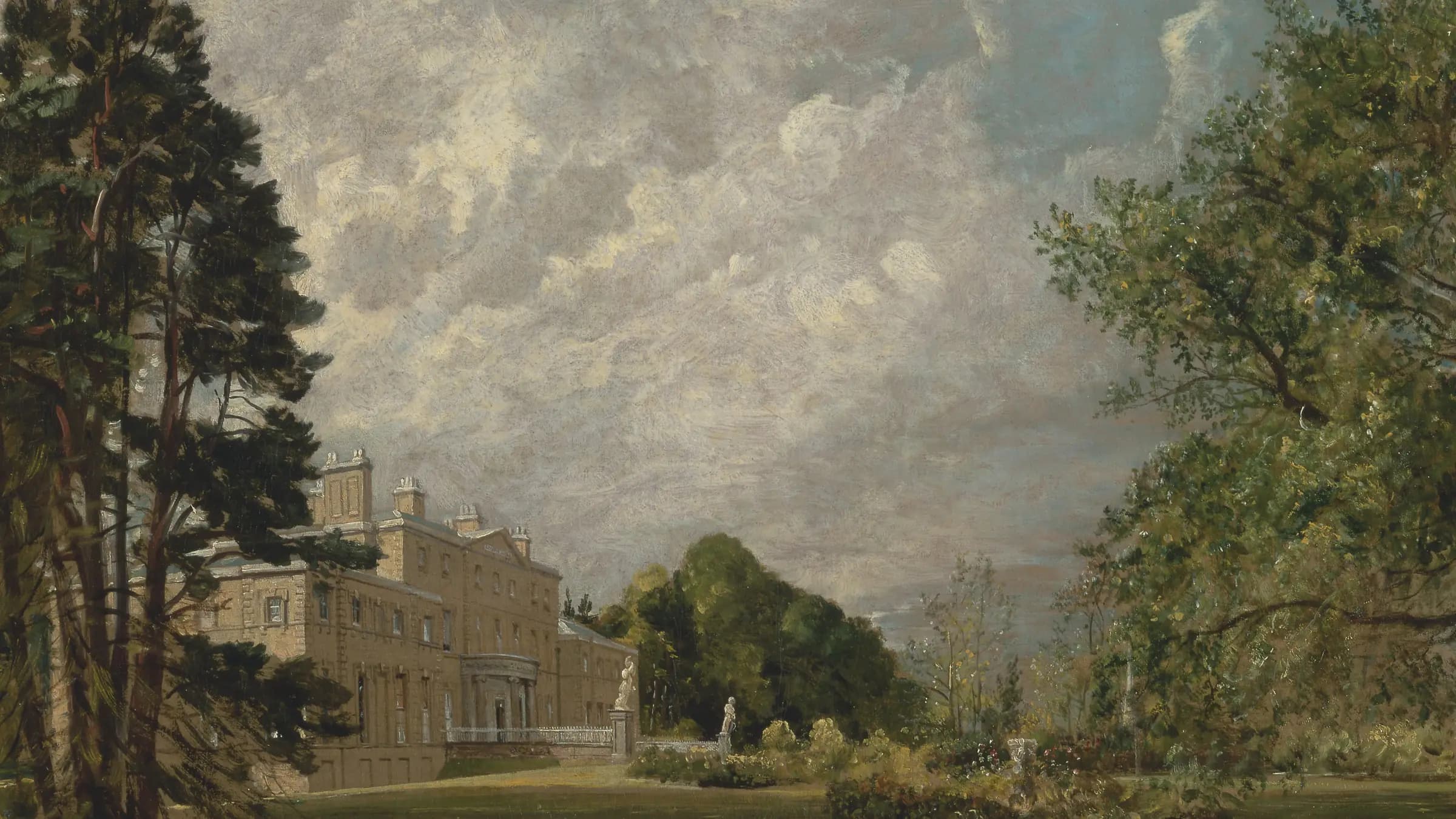 Malvern Hall, Warwickshire, landscape painting by John Constable (1820).