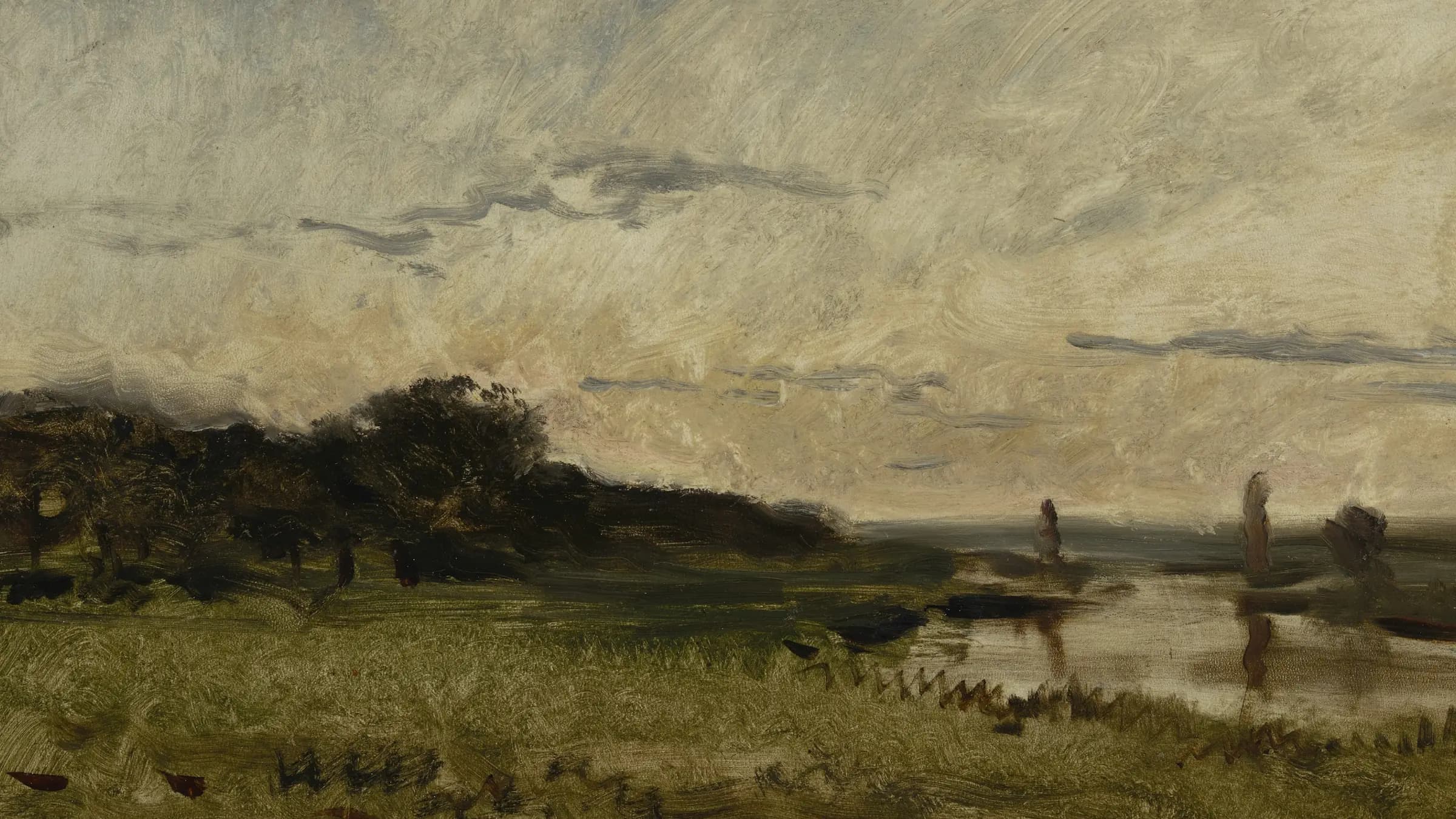 Oevers van de Oise, landscape painting by Charles-François Daubigny (1872).